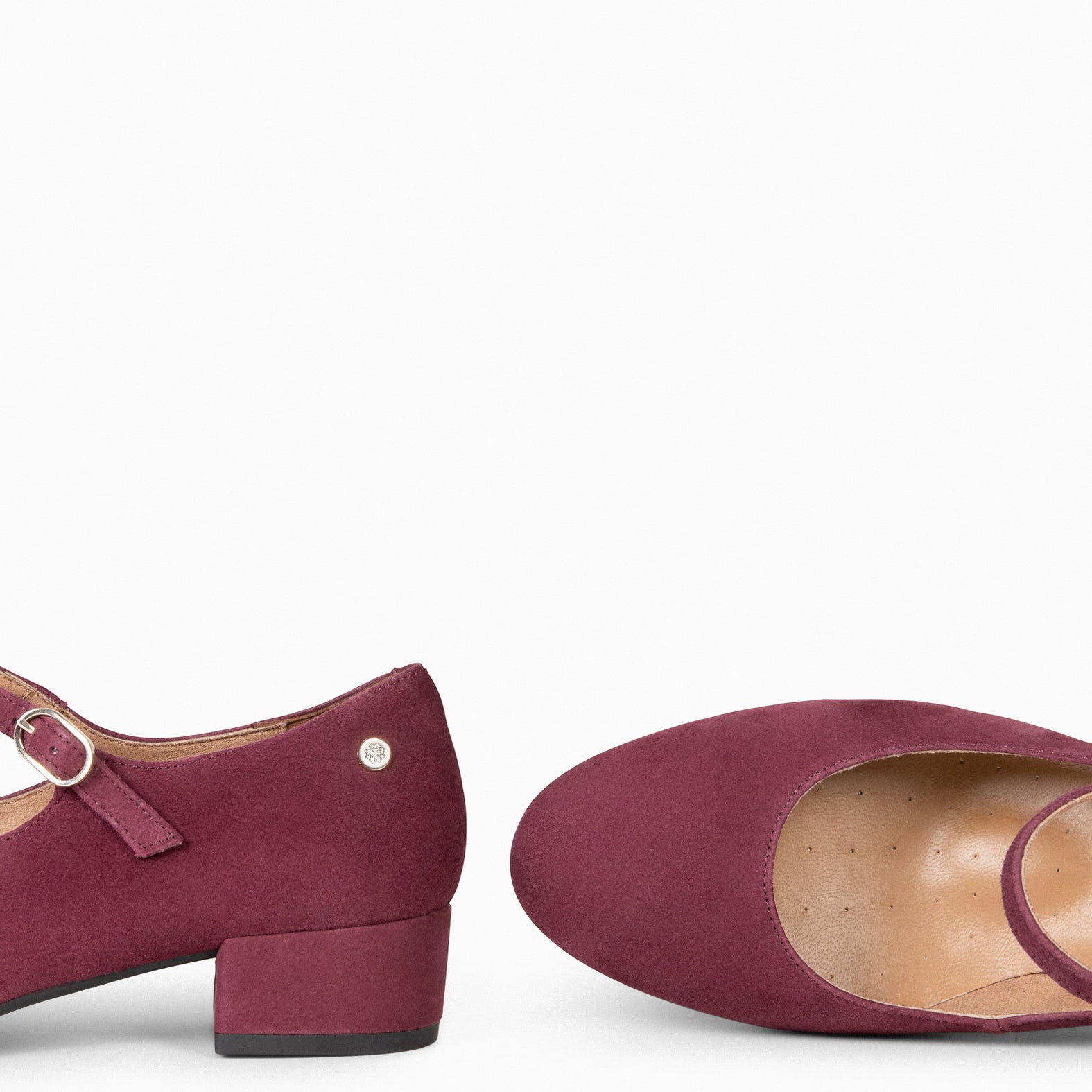 NORA – BURGUNDY Mary-jane with low heel