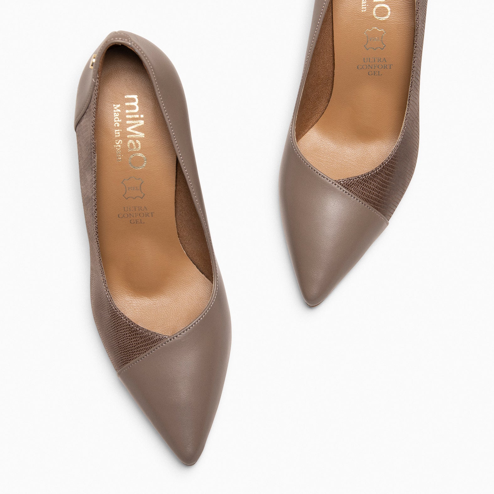 GLAM NIGHT – TAUPE HIGH HEEL WITH PATENT LEATHER 