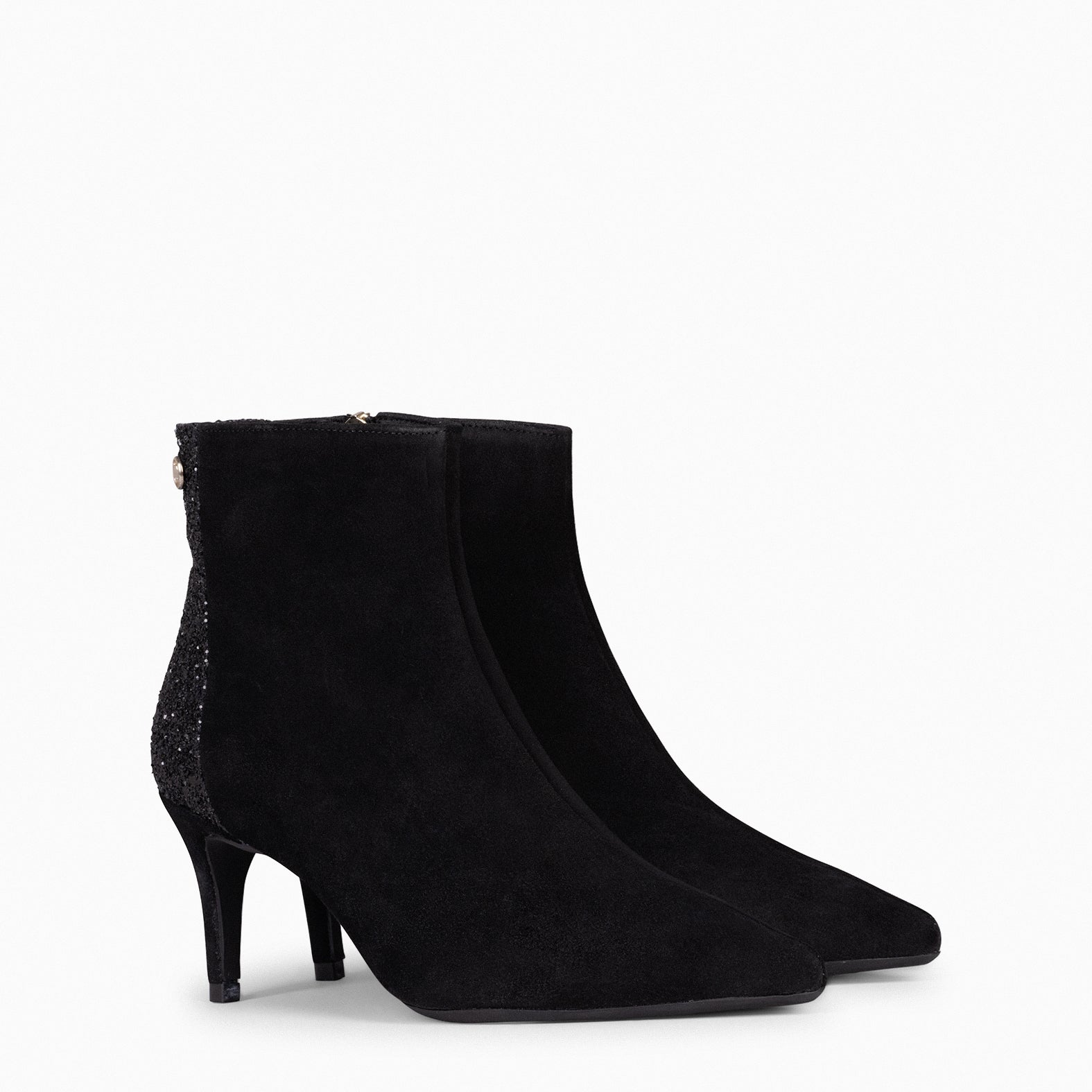 Black booties cheap thin heel