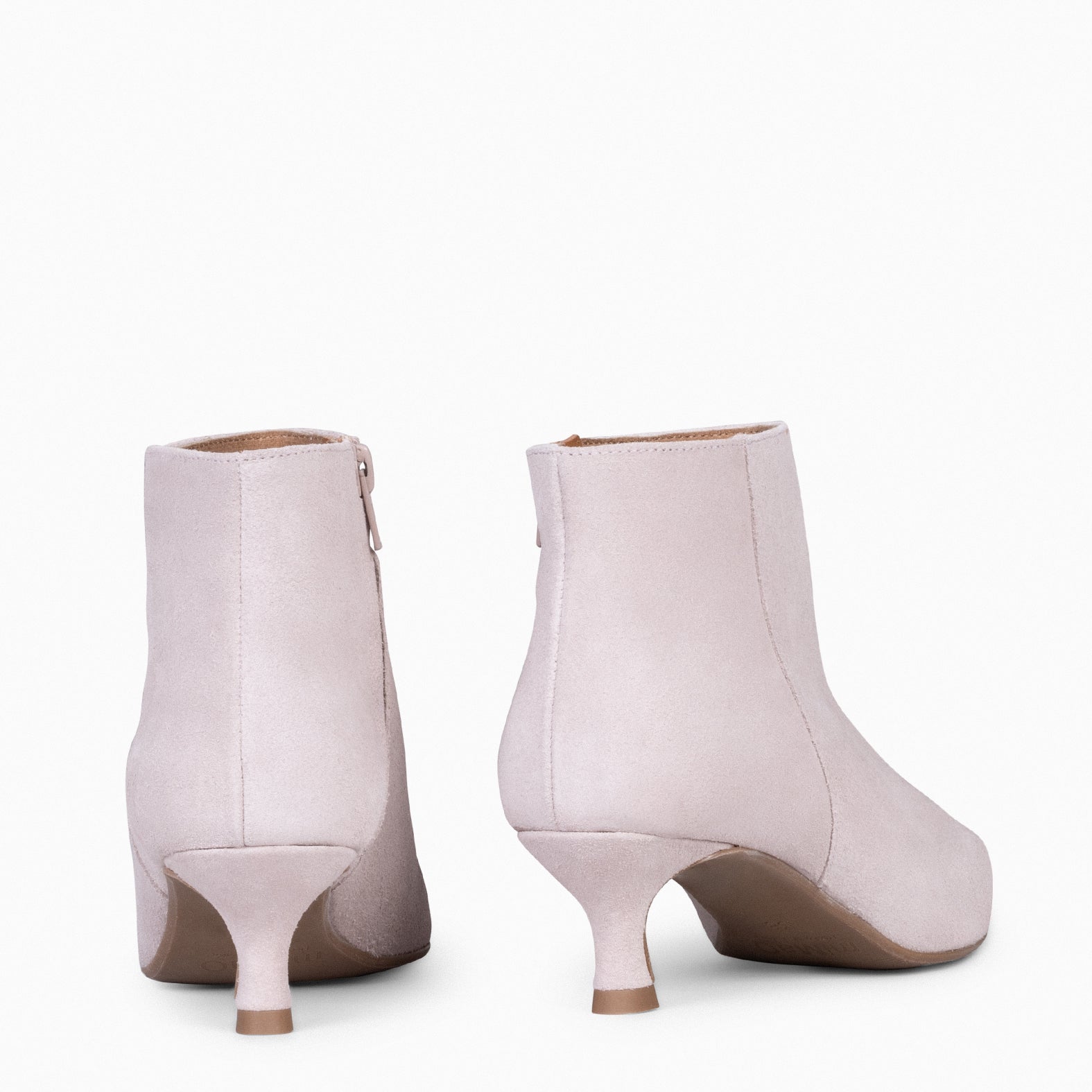 ROYAL SUEDE NUDE Low heel booties miMaO