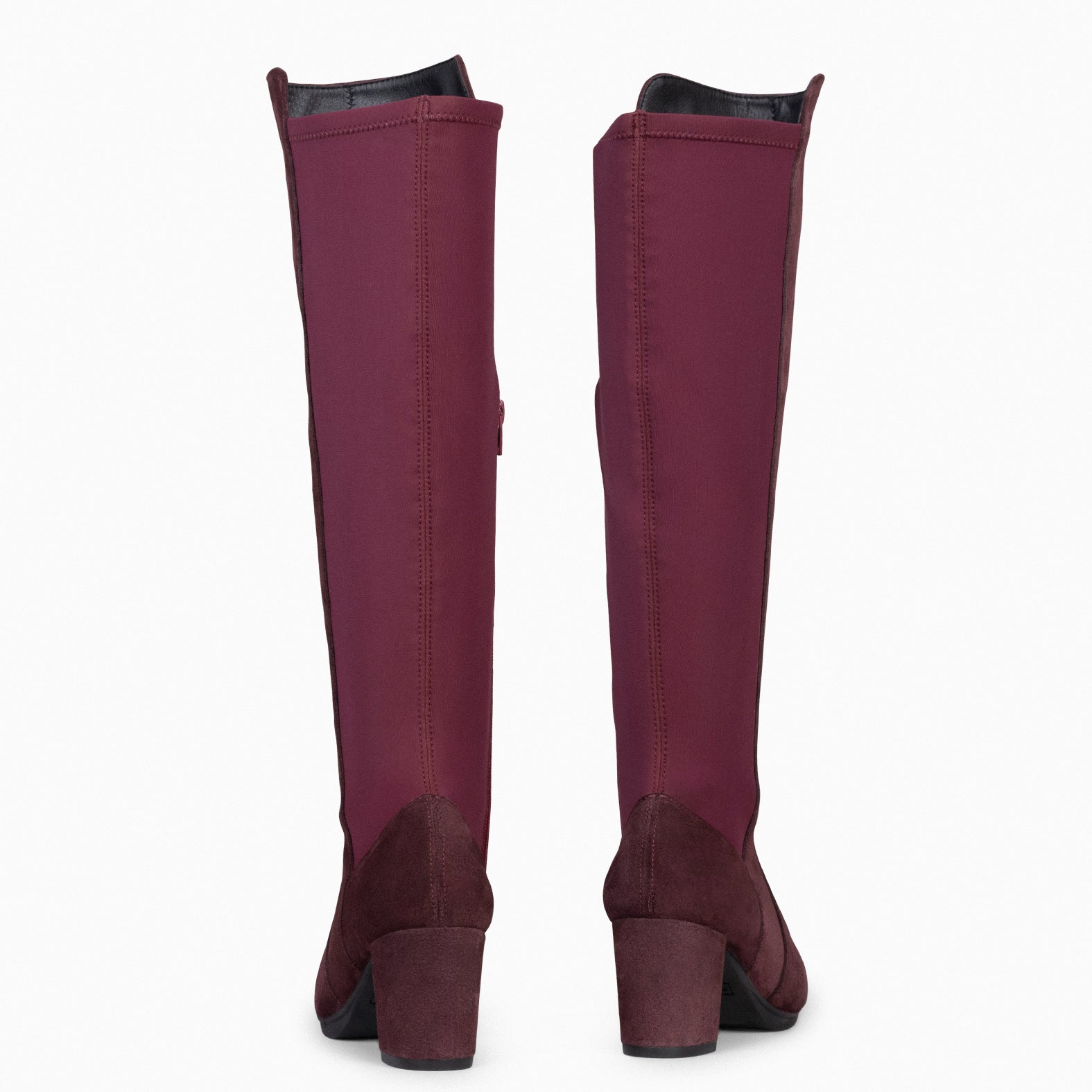 SUNSET – Bottes à talon et tige élastique BORDEAUX