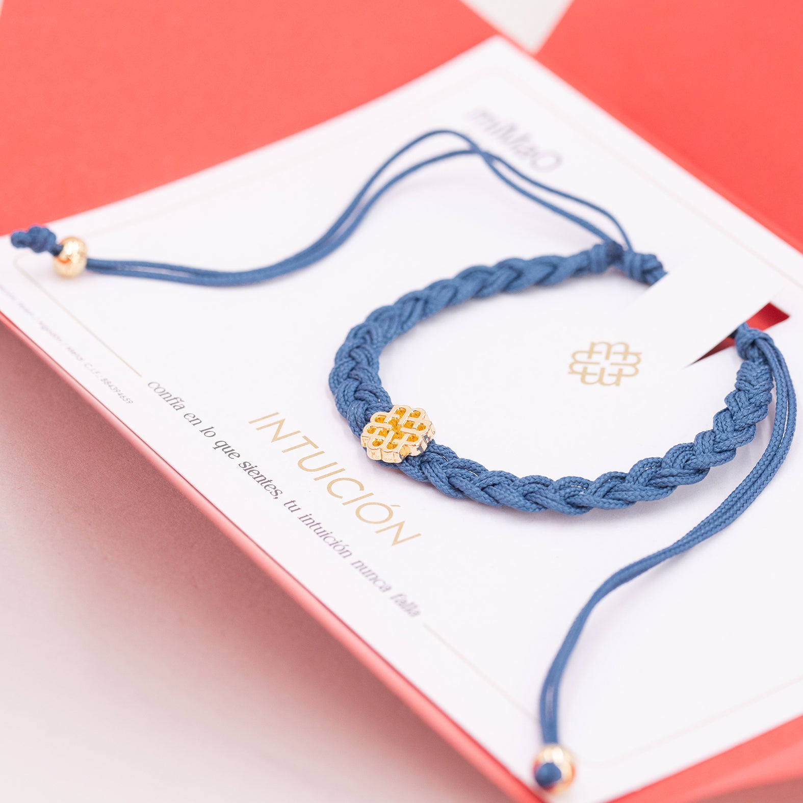 PULSERA AZUL JEAN DE LA INTUICIÓN ORO