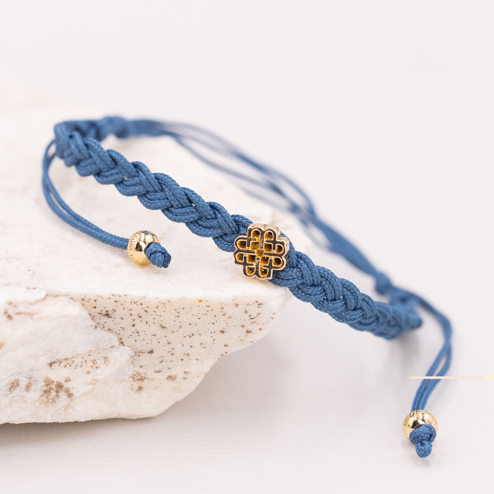 PULSERA AZUL JEAN DE LA INTUICIÓN ORO