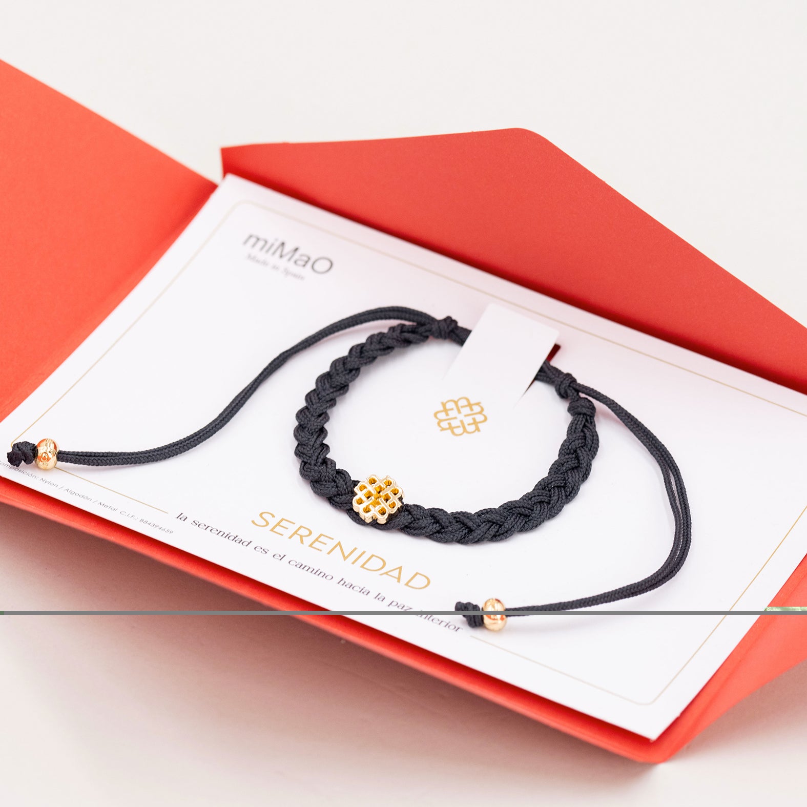 PULSERA GRIS DE LA SERENIDAD ORO