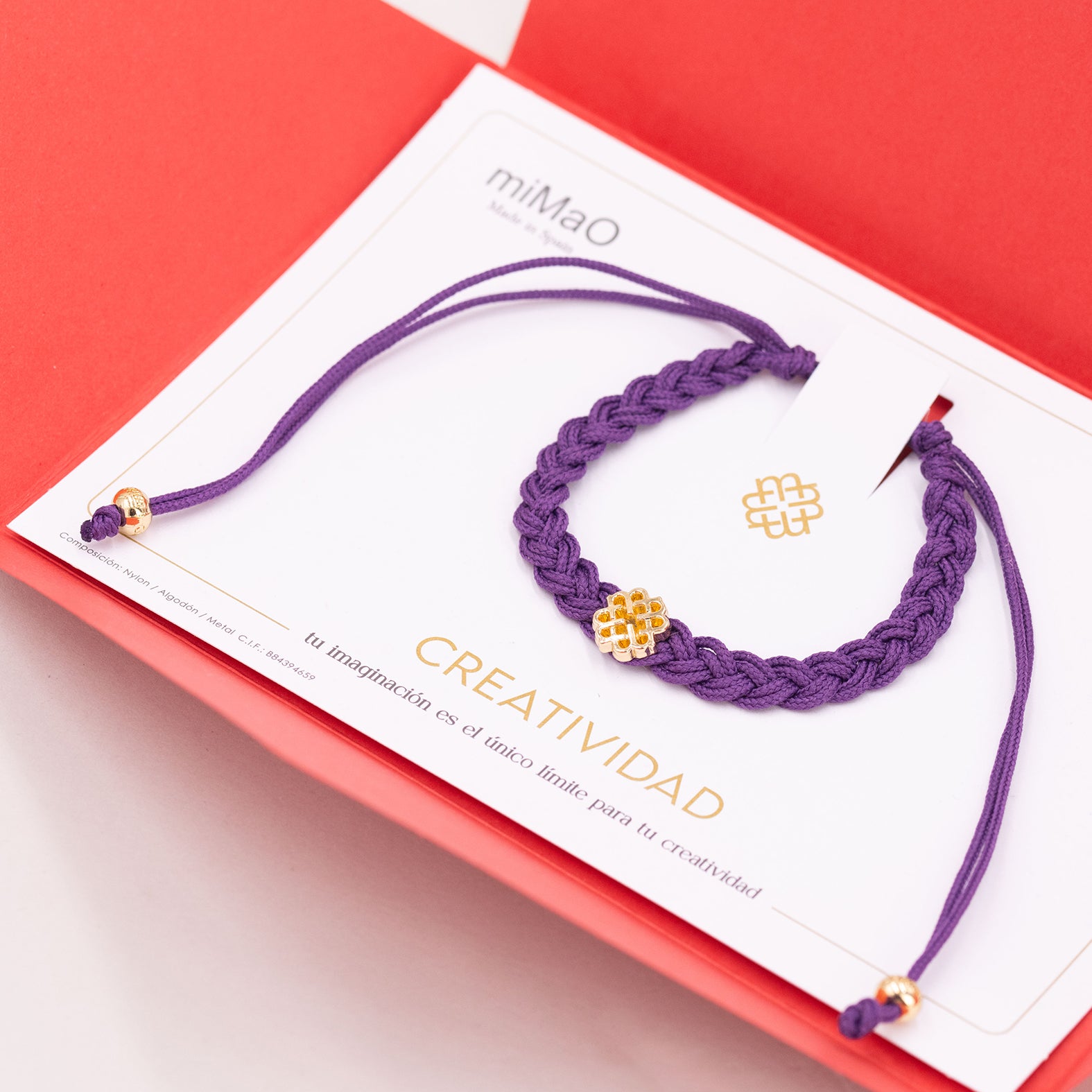 BRACELET VIOLET ET OR, SYMBOLE DE CRÉATIVITÉ