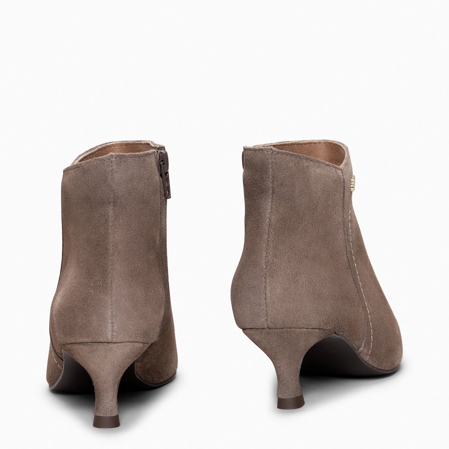 LORD – Botines tacón bajo TAUPE