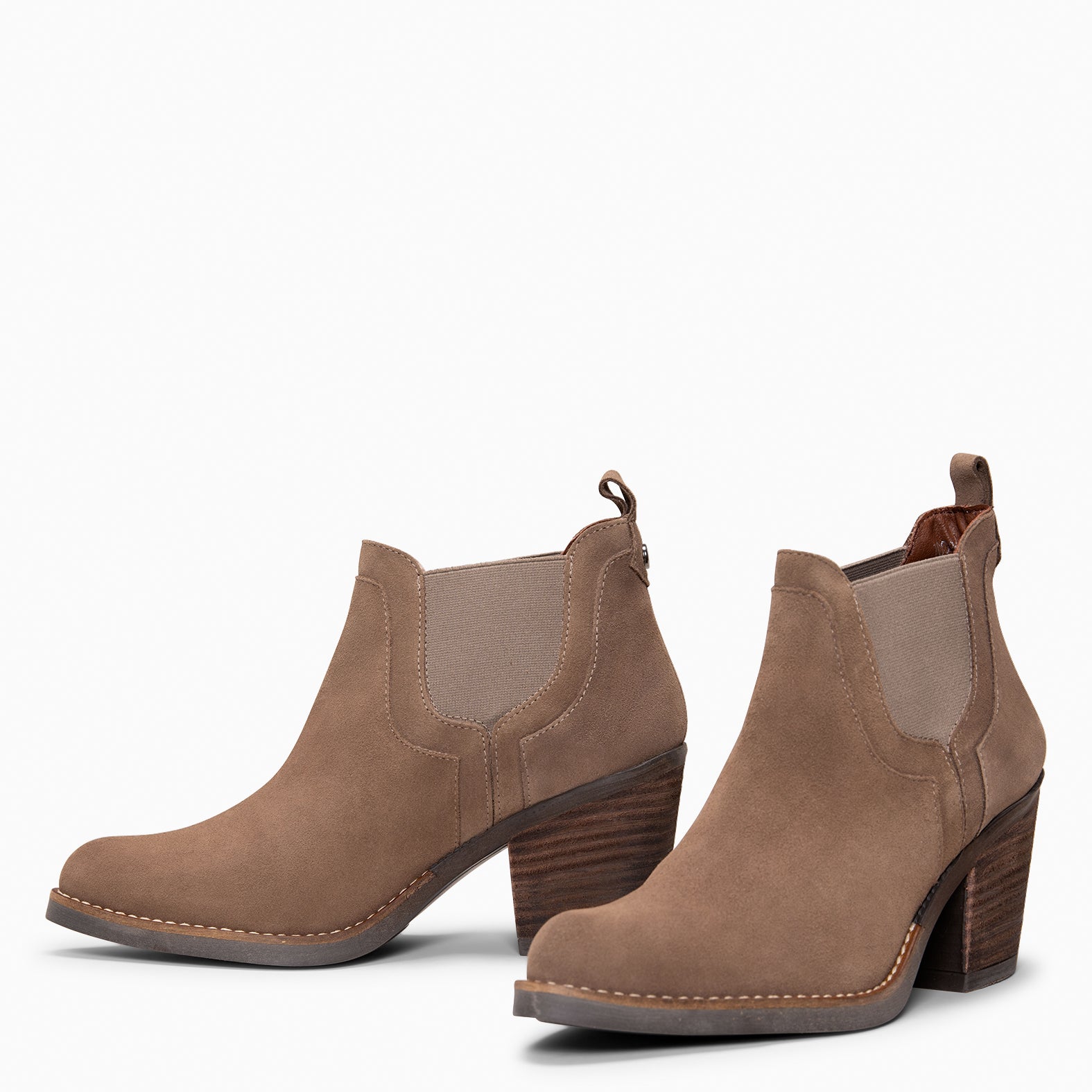 CASSIDY - Botines de tacón alto tipo Chelsea TAUPE