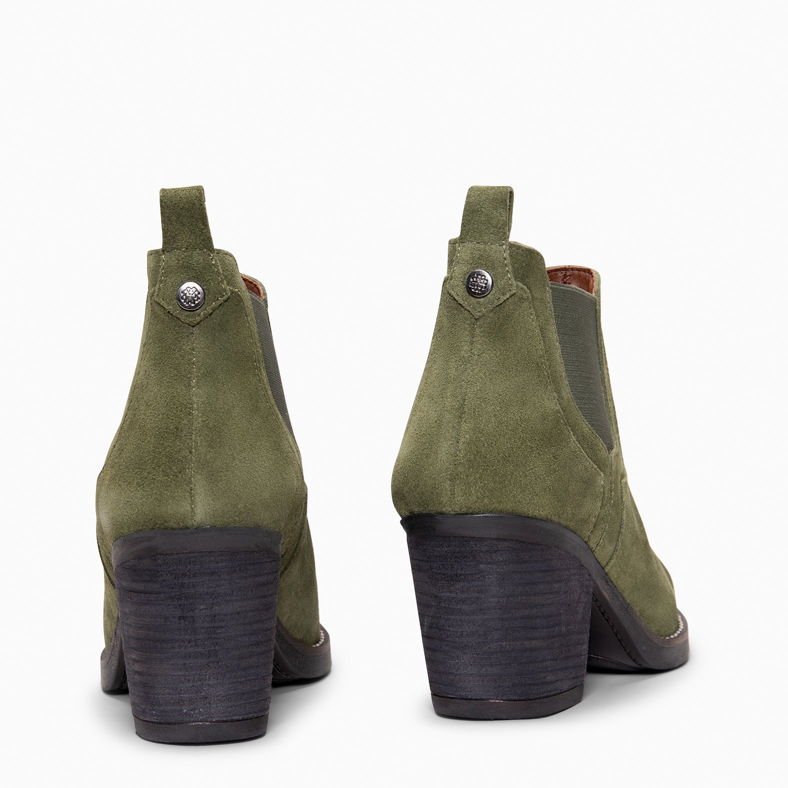 CASSIDY - Botines de tacón alto tipo Chelsea KAQUI