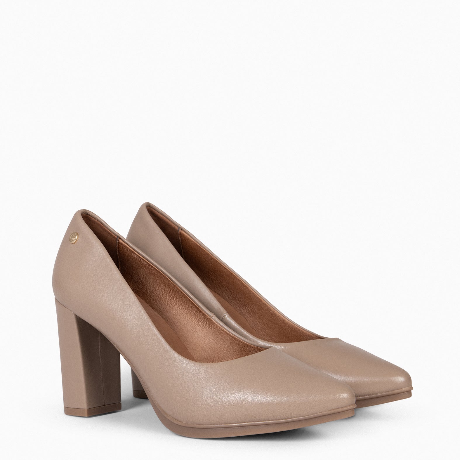 URBAN SALON - TAUPE nappa leather high heel