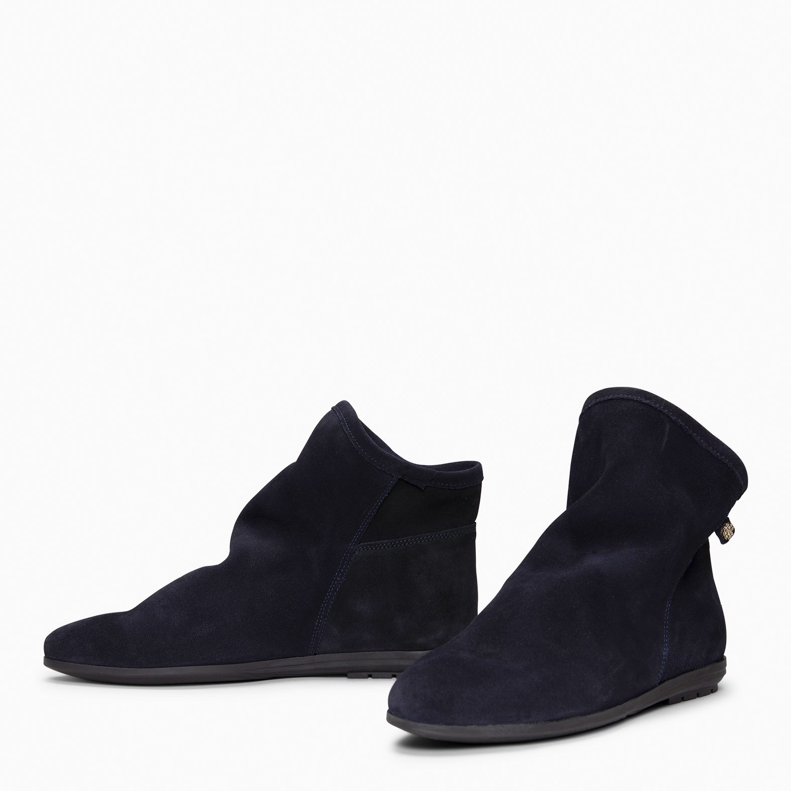 CHESS - Botines de ante con caña fruncida MARINO