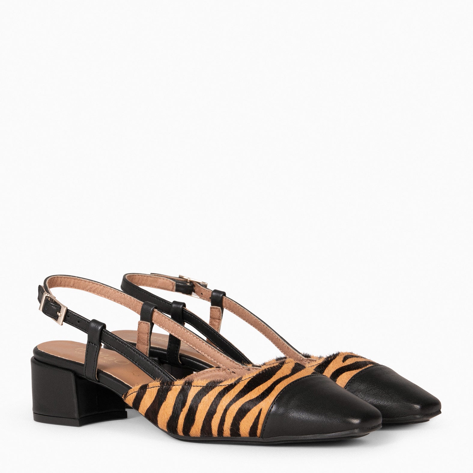 AUDREY – ZEBRA Sling-back ballerina