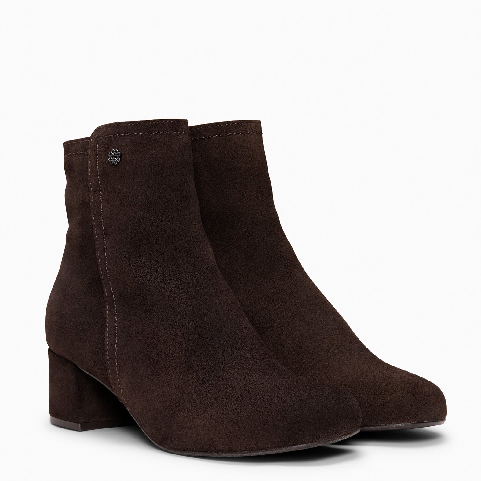 COLMAR - Botines elegantes de piel MARRON