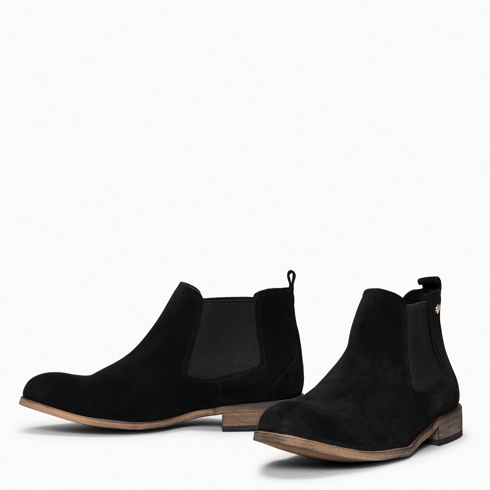 CLAIRE - Botín de serraje estilo Chelsea NEGRO