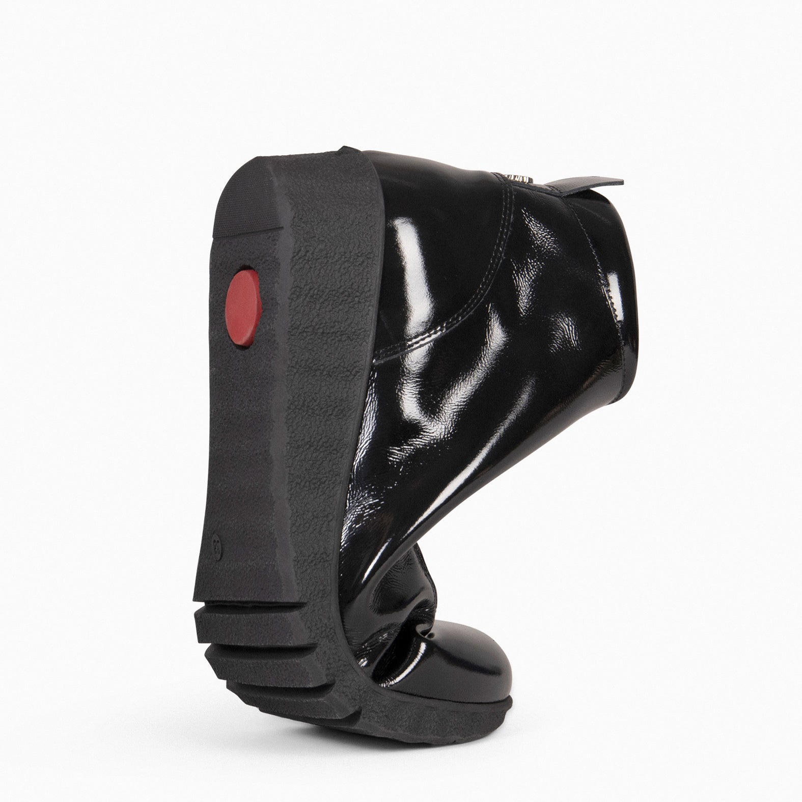 FLEXY - Zapatillas de charol NEGRO abotinadas