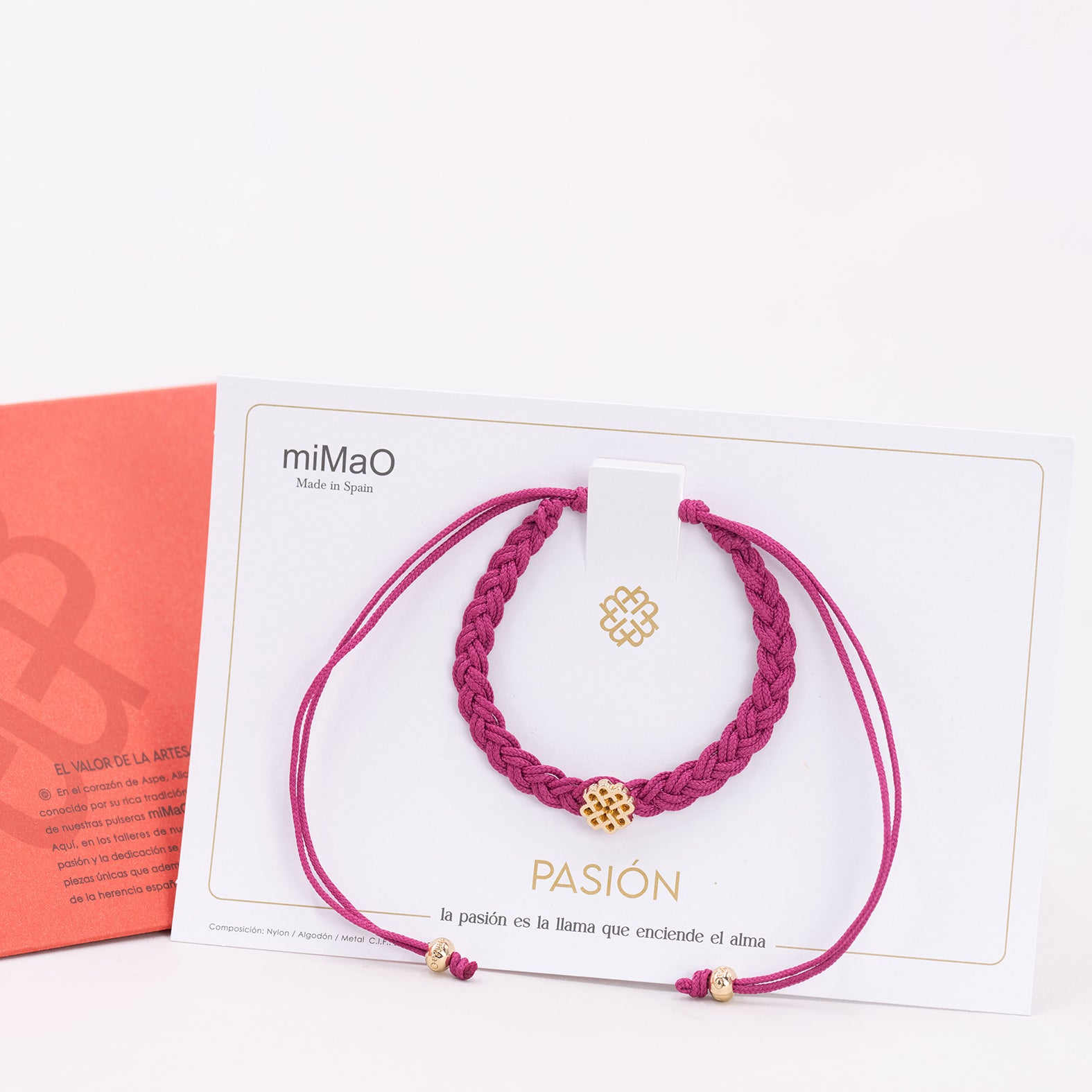 BRACELET FUCHSIA ET OR, SYMBOLE DE PASSION