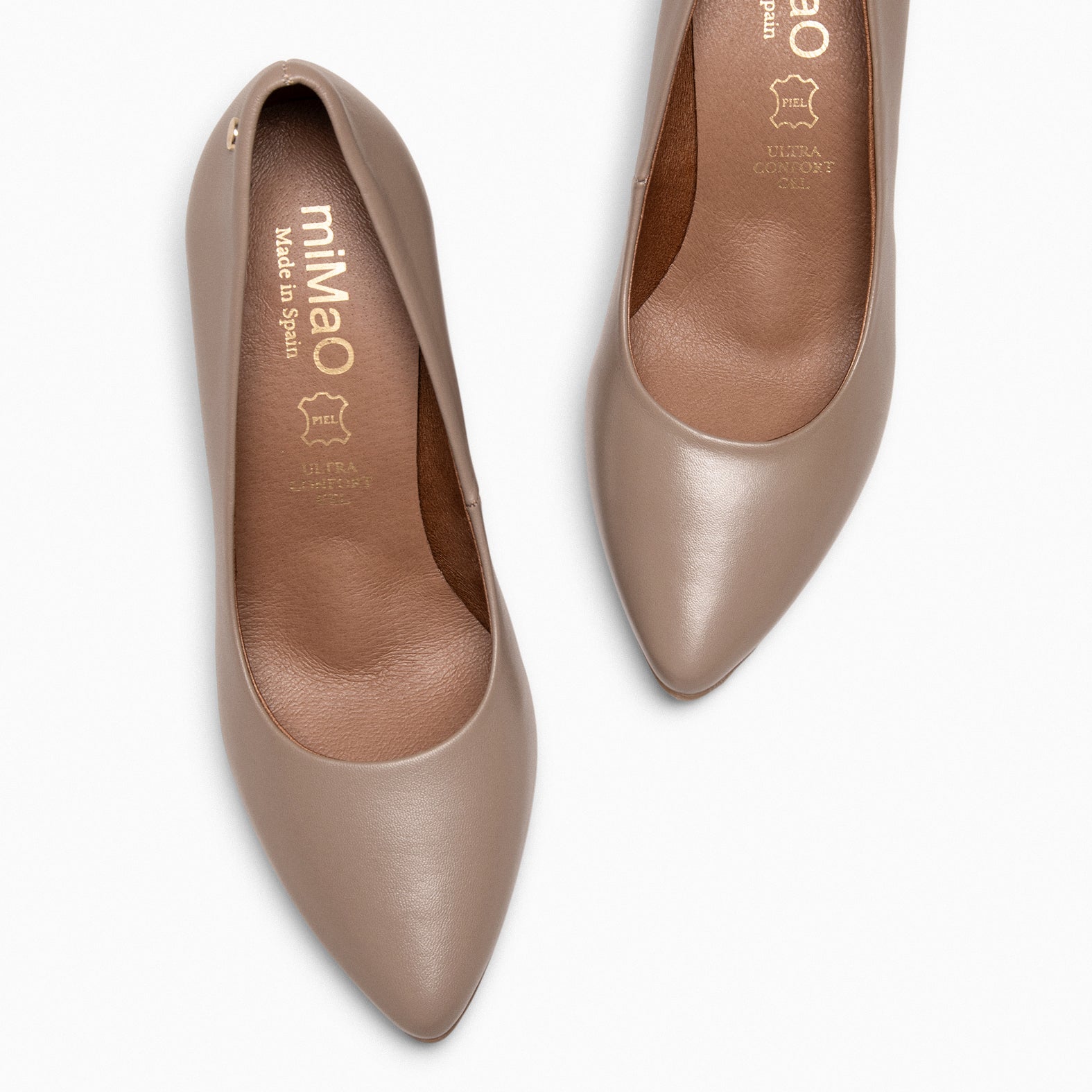 URBAN SALON - TAUPE nappa leather high heel