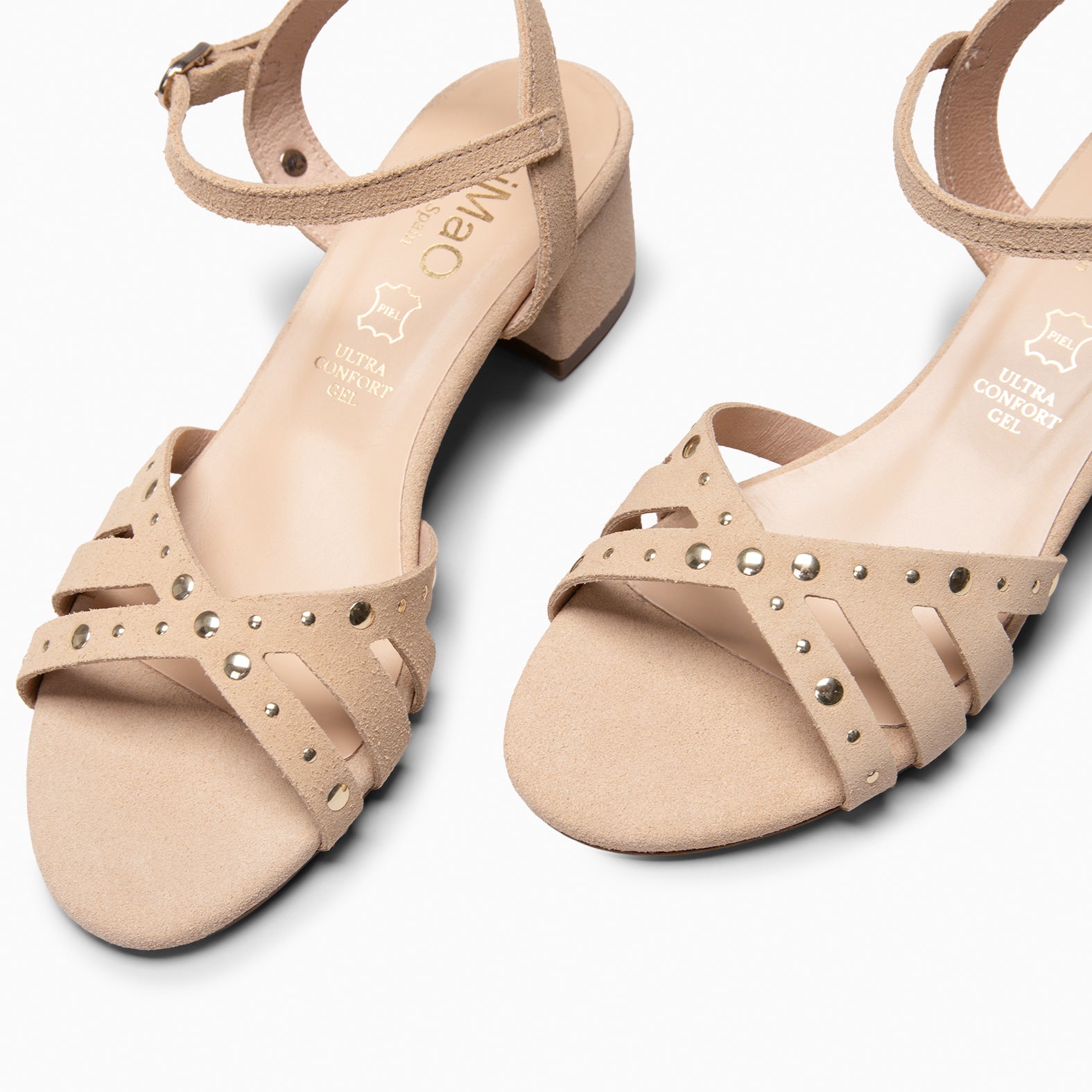 DAISY - Sandales à talon moyen ultra confort BEIGE