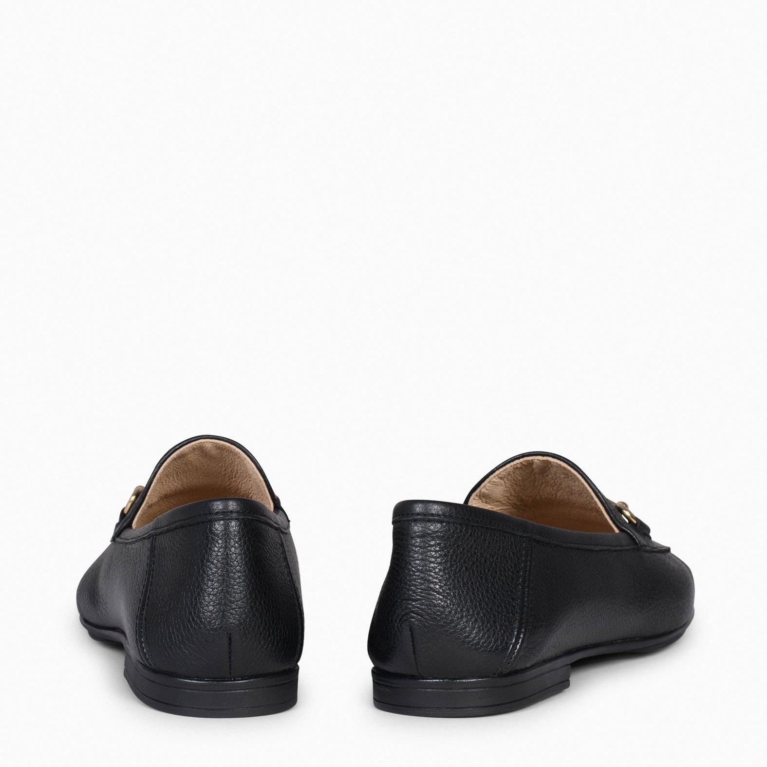 STYLE – Mocassins en cuir souple NOIR