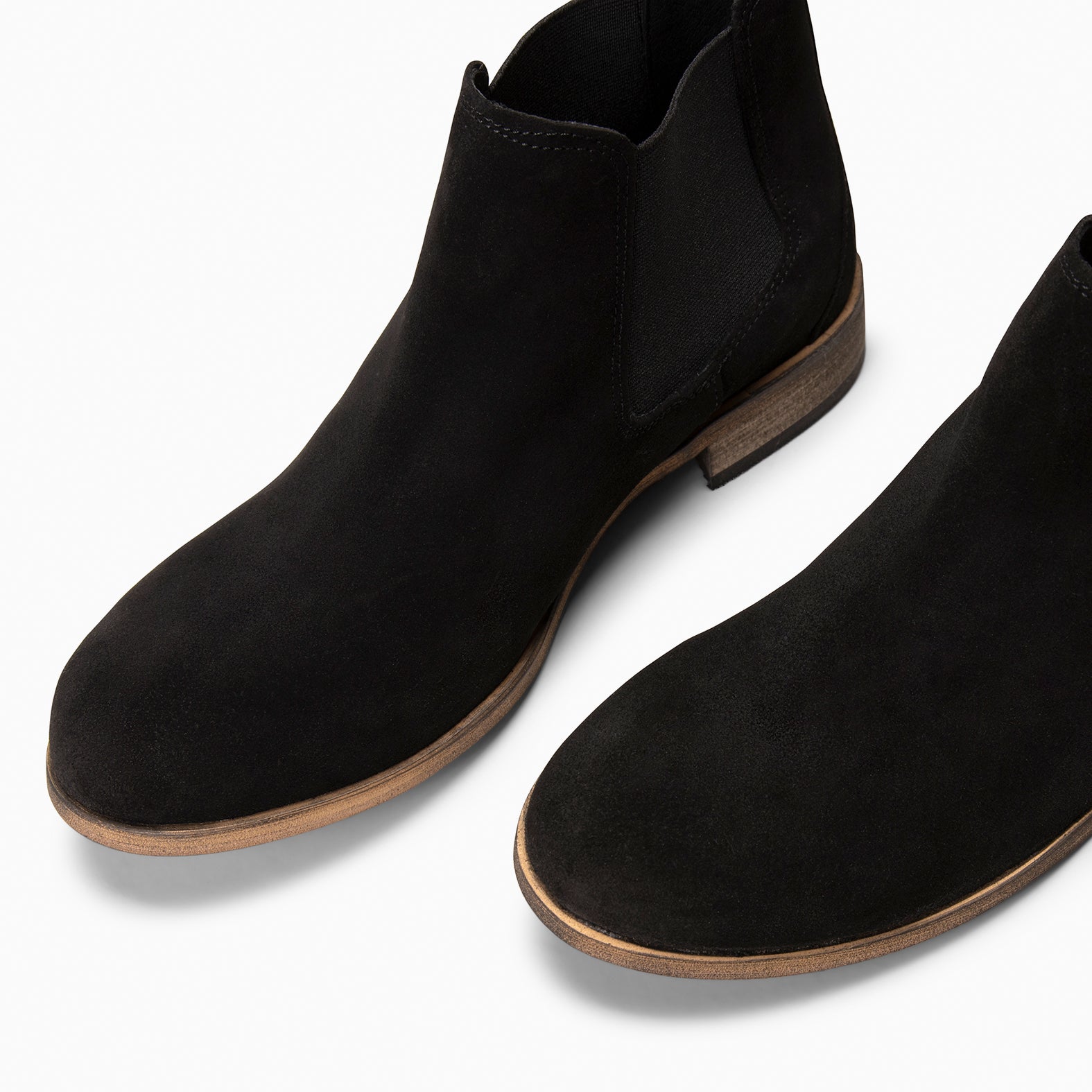 CLAIRE - Botín de serraje estilo Chelsea NEGRO