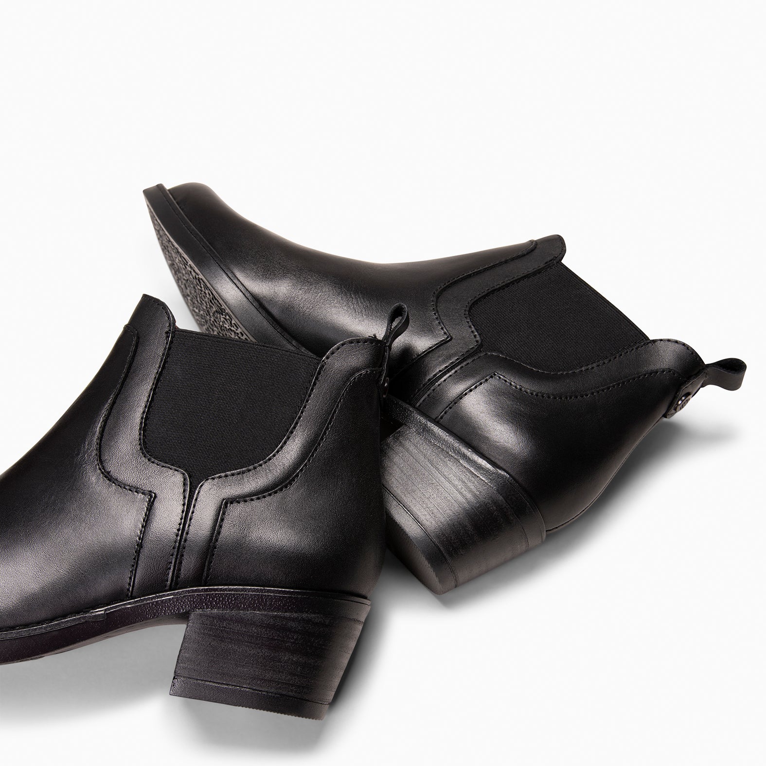 BILLY - Botines de tacón tipo Chelsea NEGRO