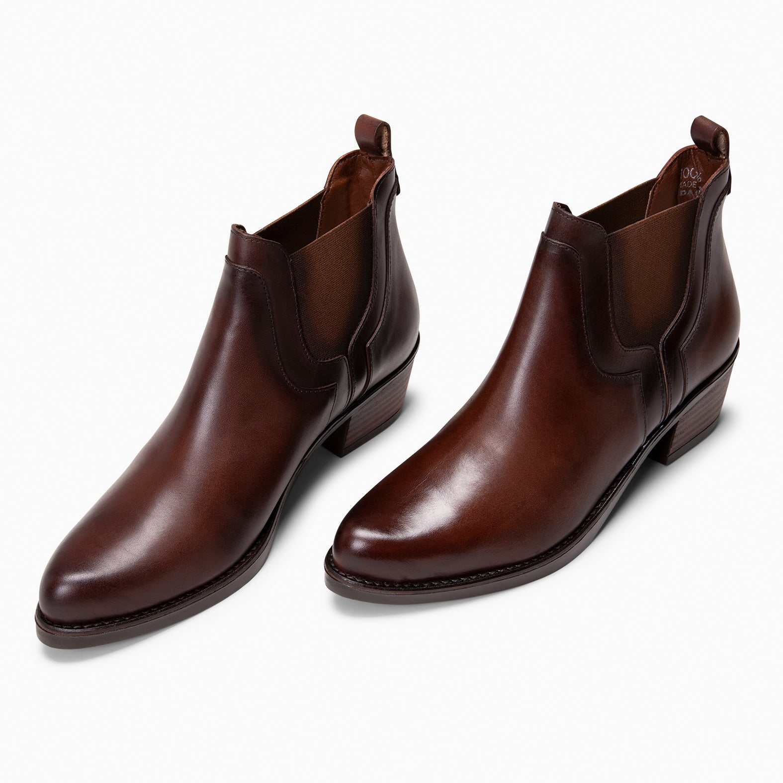 BILLY - Botines de tacón tipo Chelsea MARRON