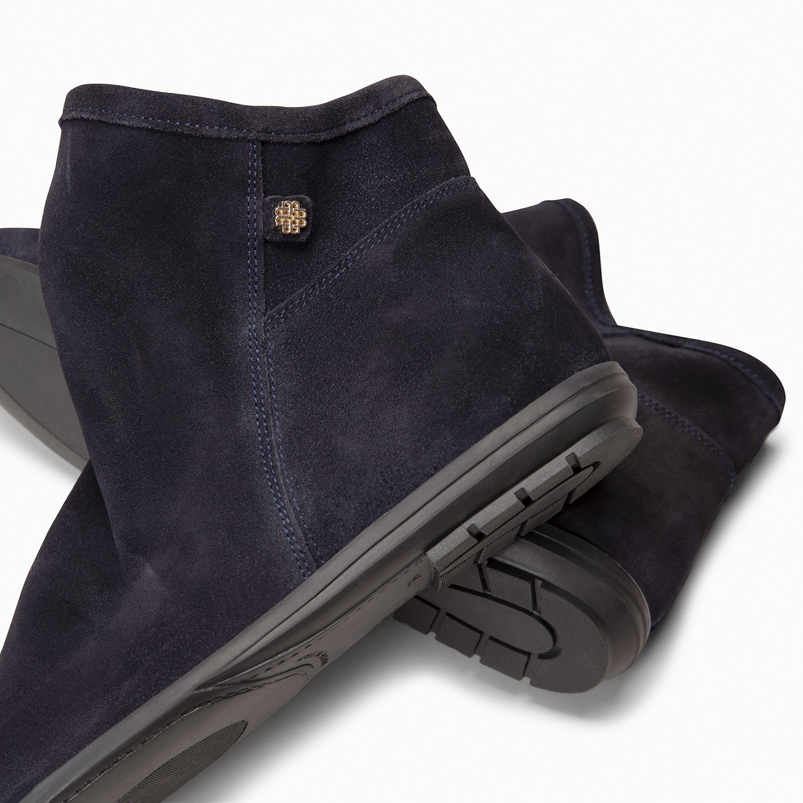 CHESS - Botines de ante con caña fruncida MARINO