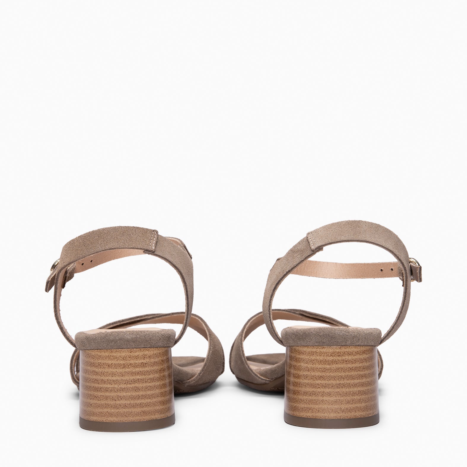 ORIANA - Sandalias de tacón de ante TAUPE