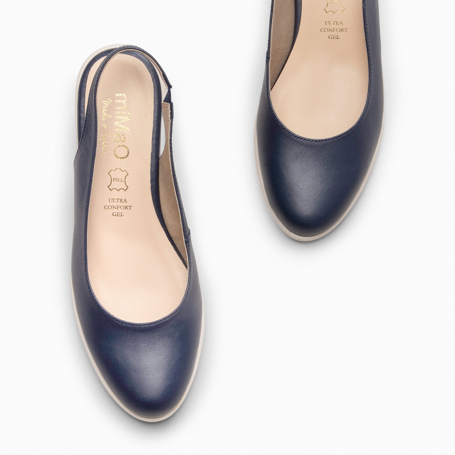 CLARISSE – NAVY WEDGE SLINGBACK SHOES