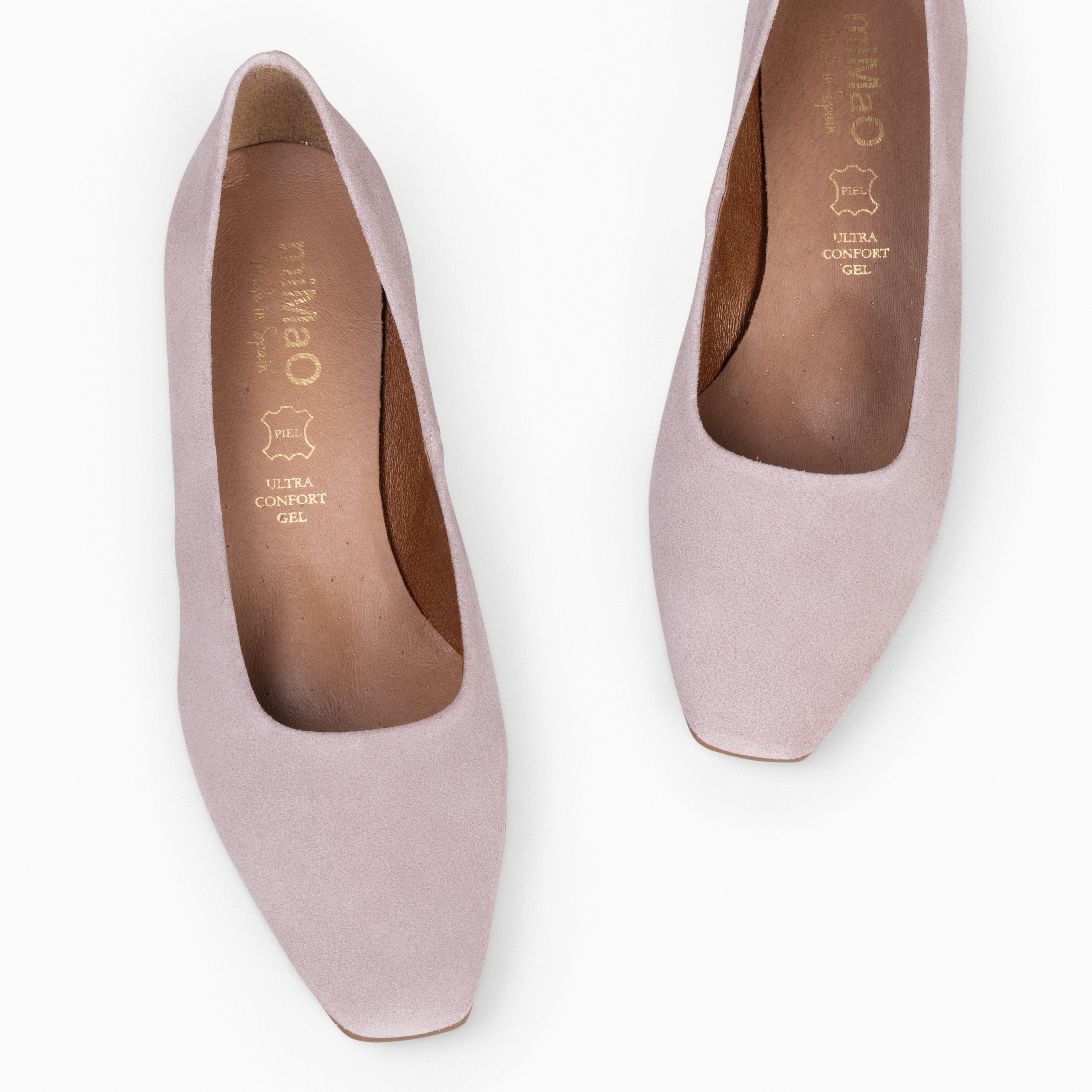 URBAN LADY – NUDE suede leather low heels 