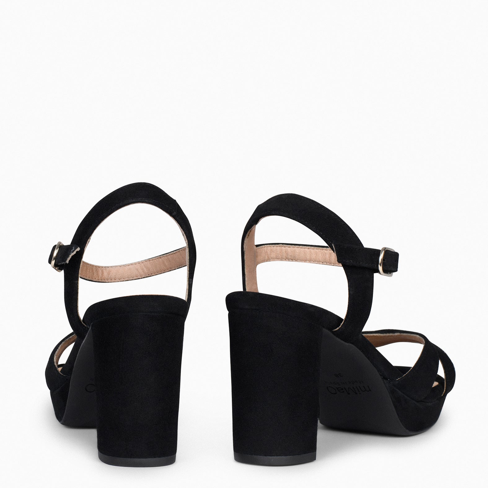 PARIS – Sandalias de fiesta con tacón alto y plataforma NEGRO - miMaO ®