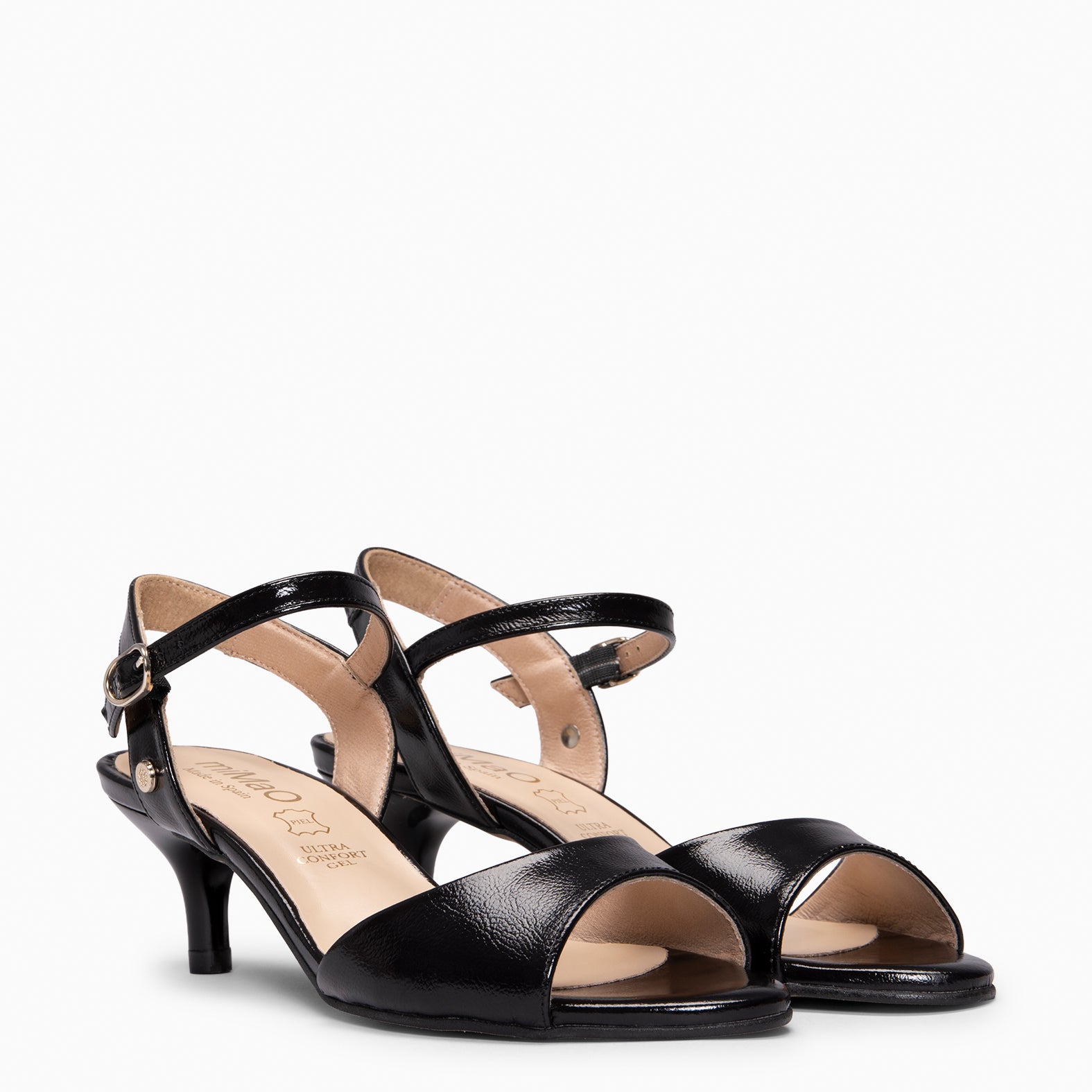 ROSE - Destalonado con tacón kitten NEGRO