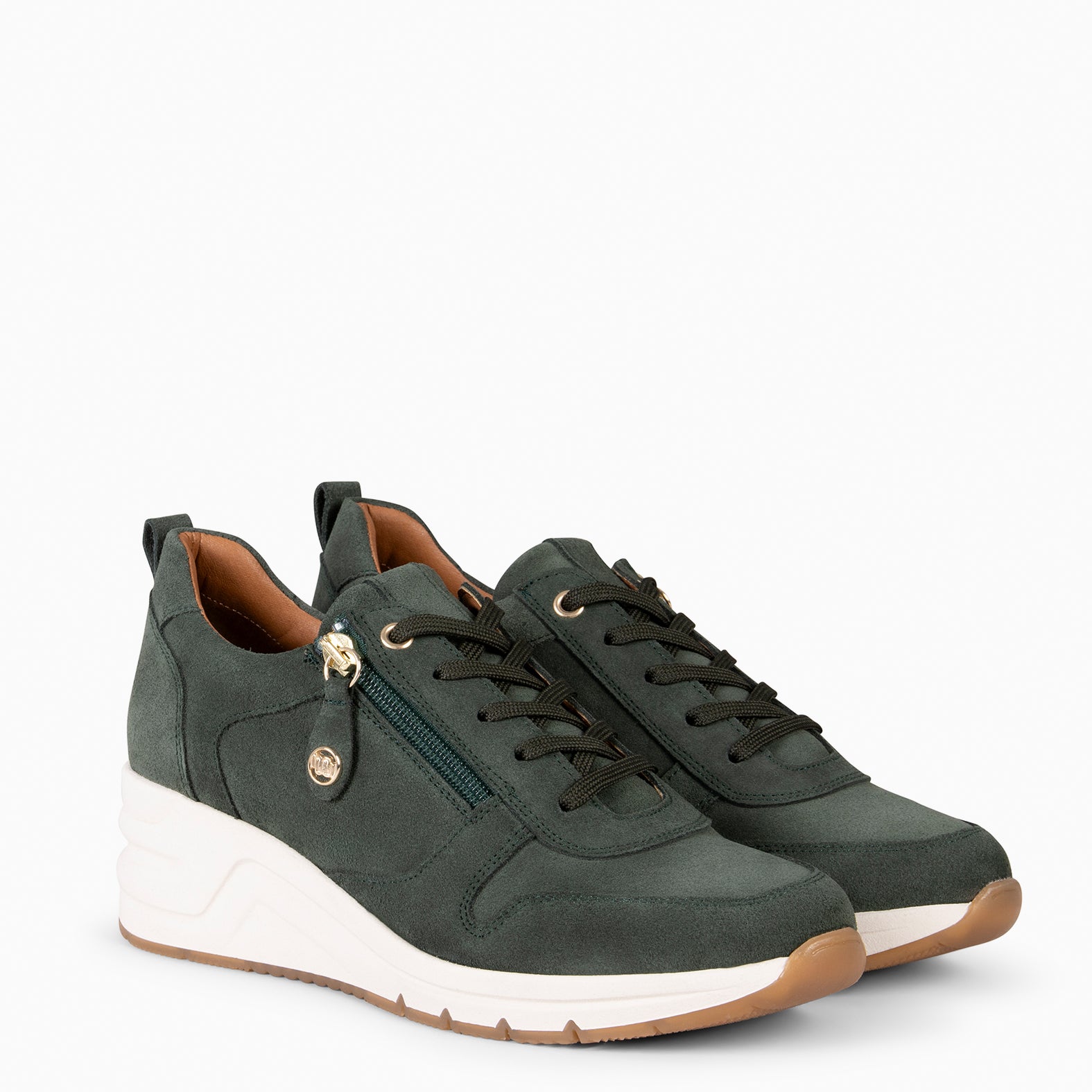 ARLES – Zapatillas deportivas con adorno cremallera VERDE