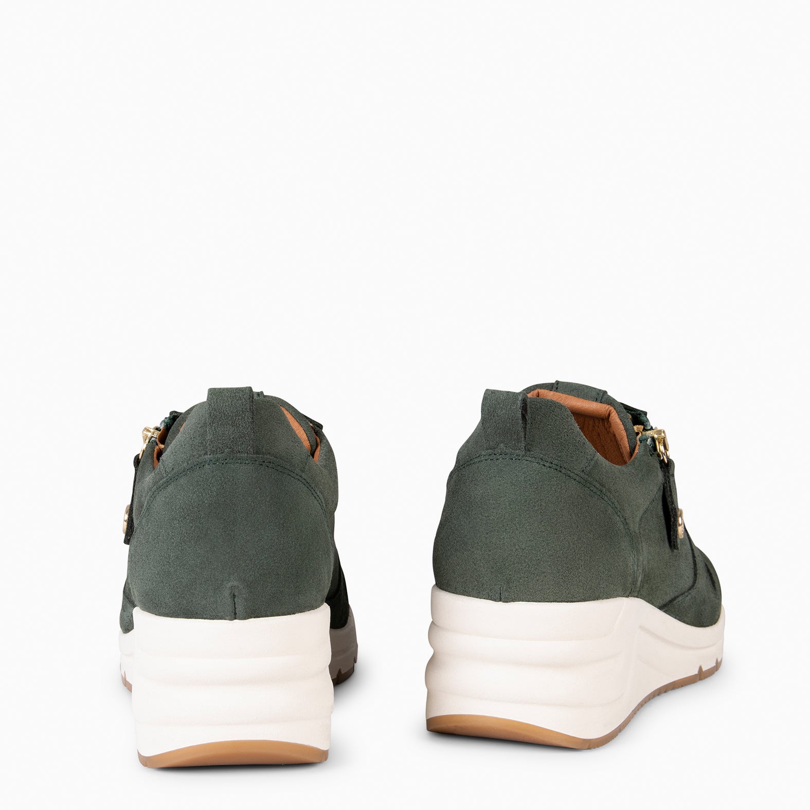 ARLES – Zapatillas deportivas con adorno cremallera VERDE