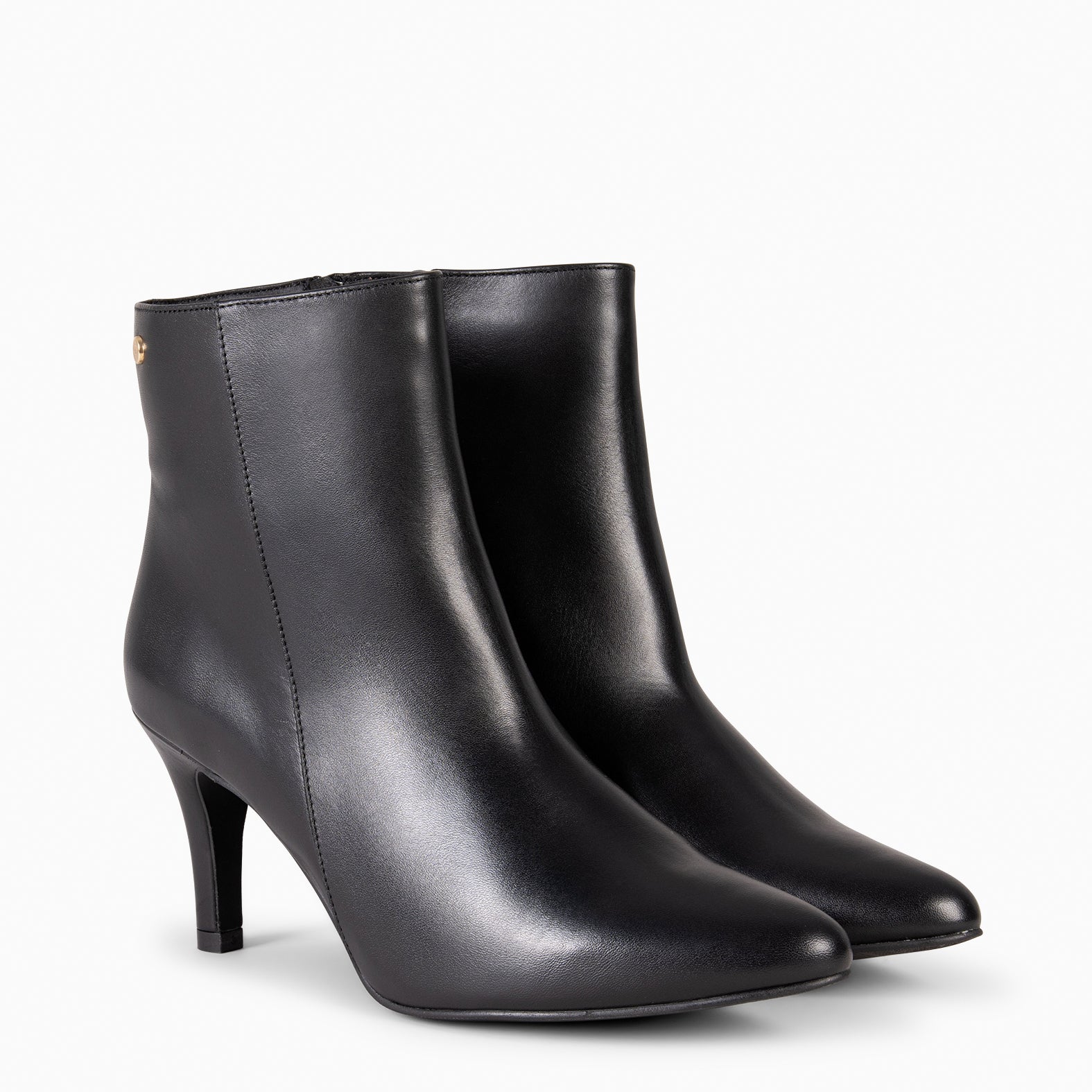 NIGHT – BLACK Booties with fine heel