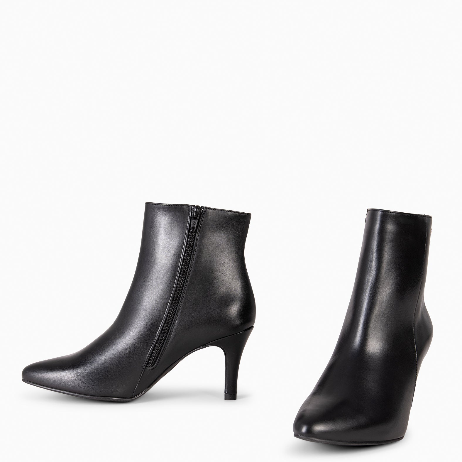 NIGHT – BLACK Booties with fine heel