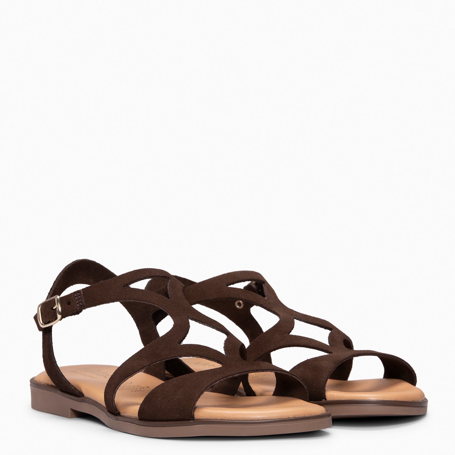 BAMBÚ - Sandalias Planas MARRON