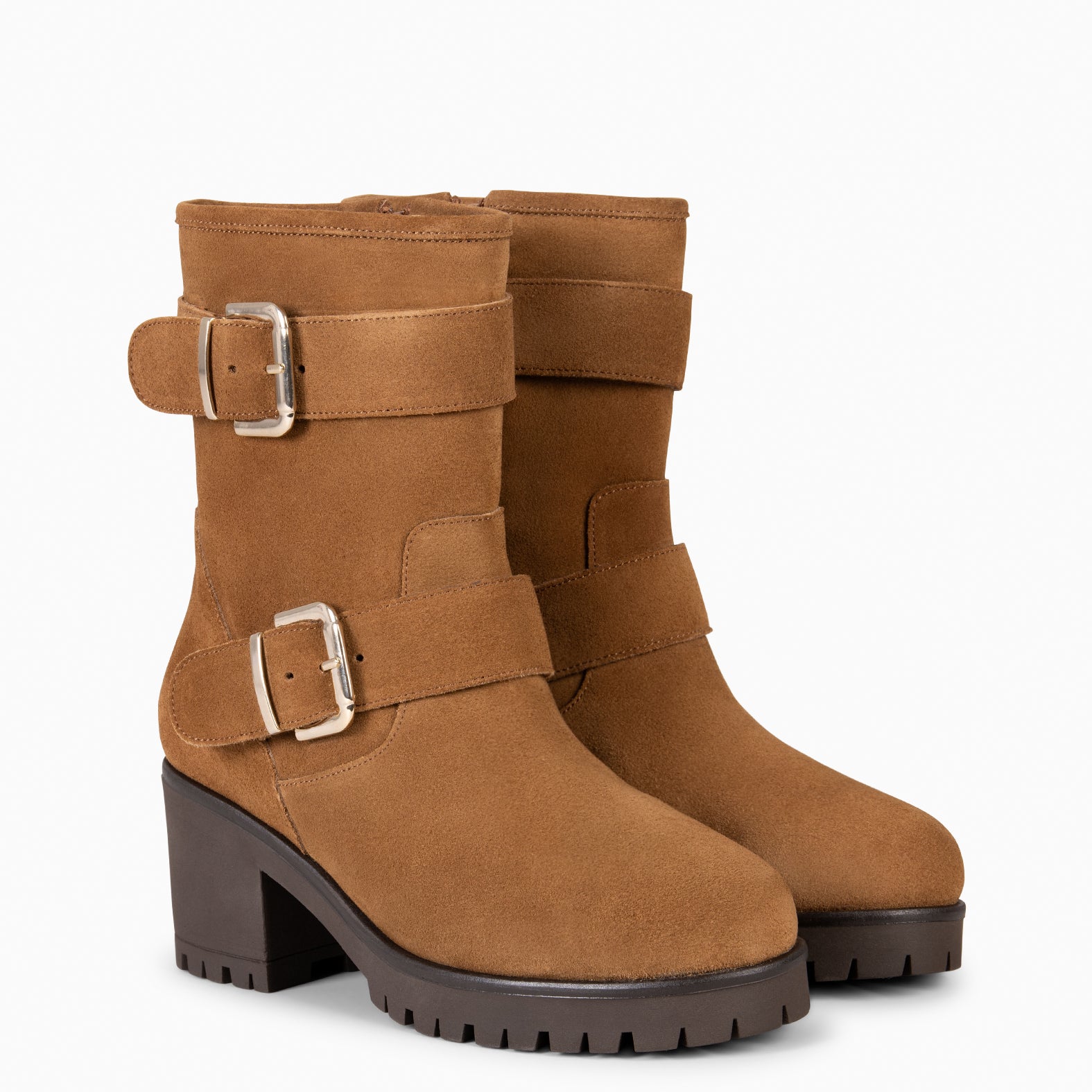 JANET – Botas biker de mujer CAMEL