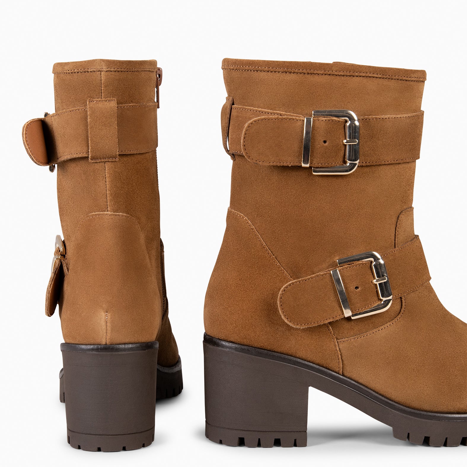 JANET – Botas biker de mujer CAMEL