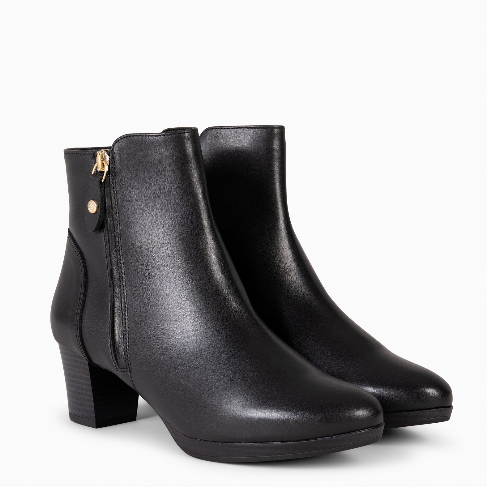 ALSACIA – BLACK Booties with heel