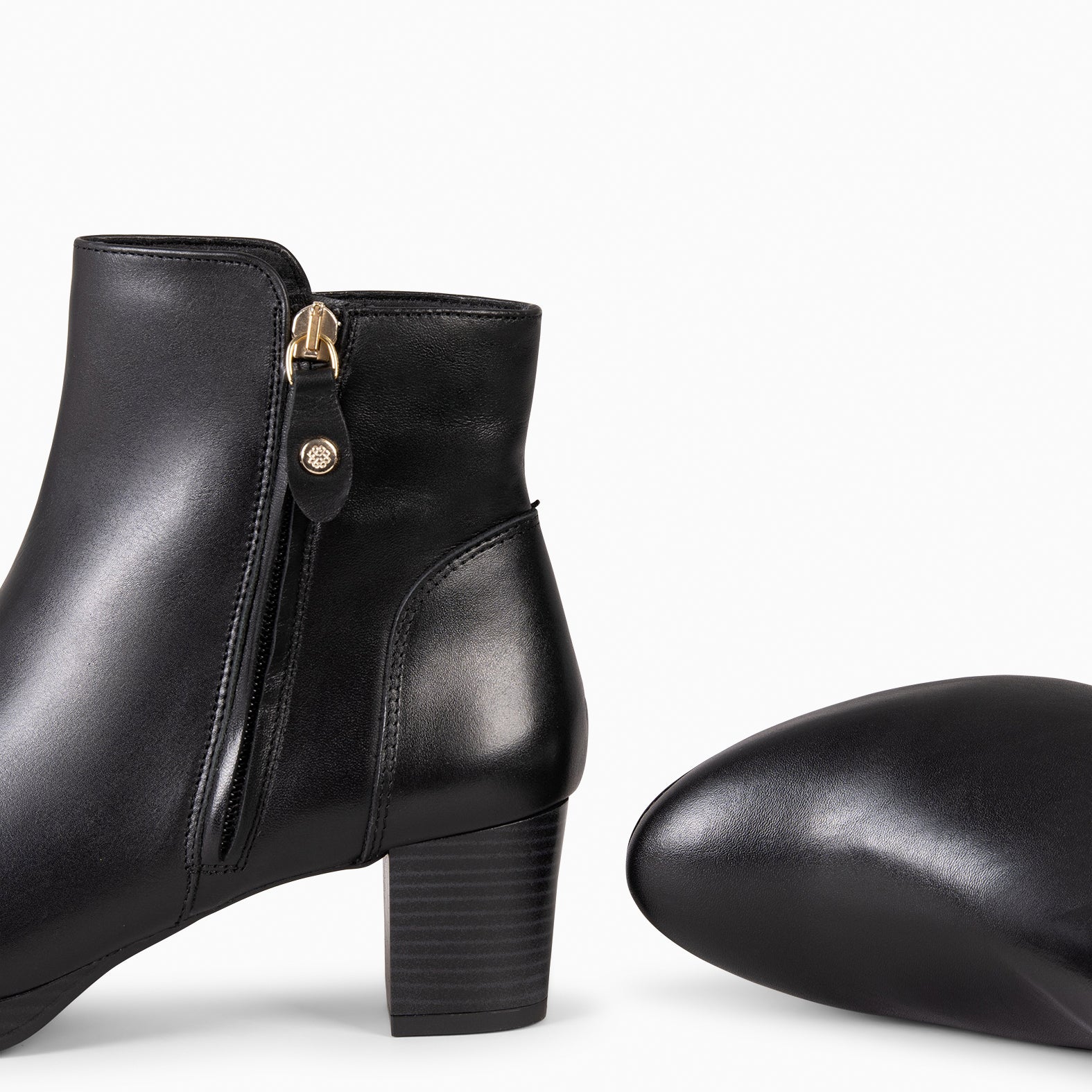 ALSACIA – BLACK Booties with heel