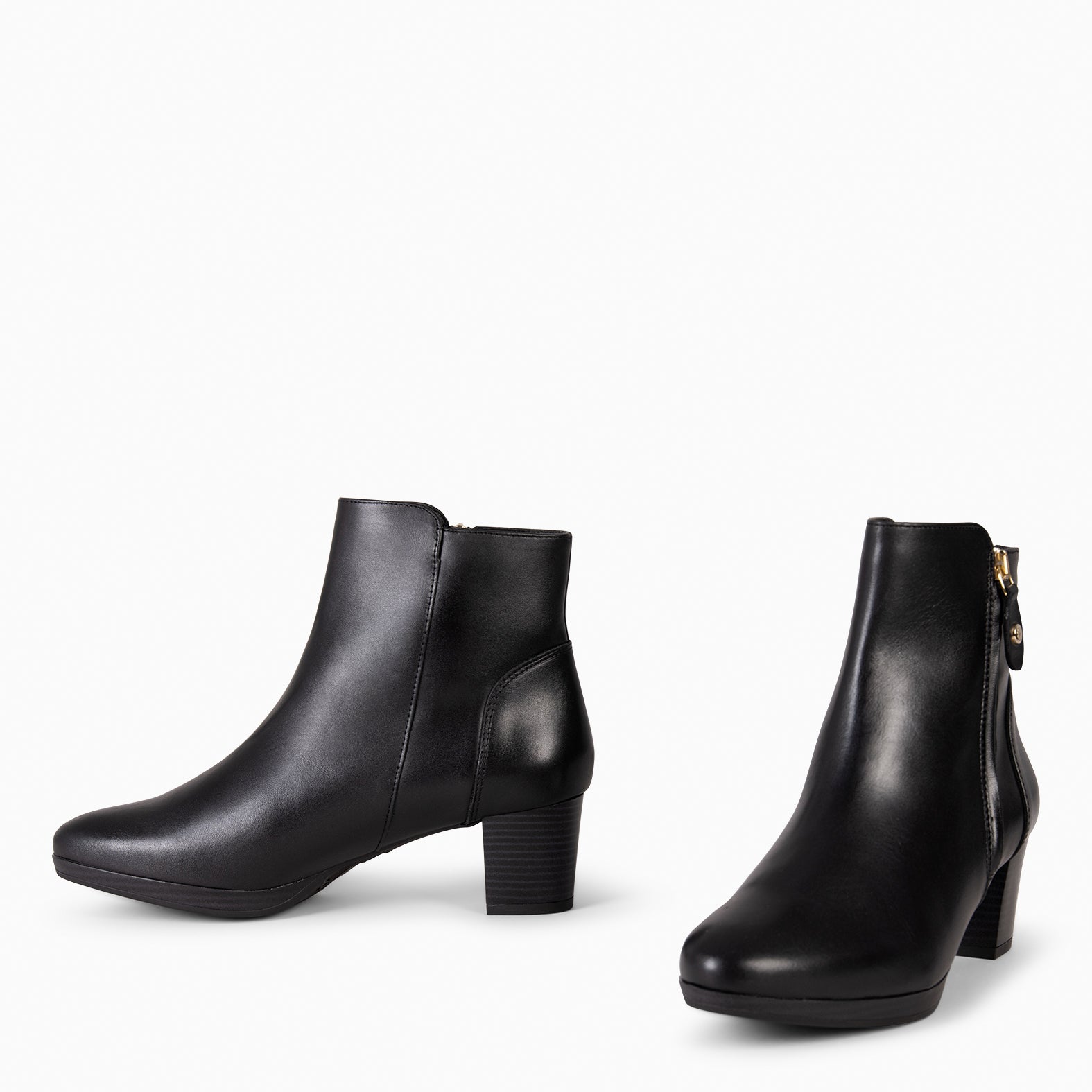 ALSACIA – BLACK Booties with heel