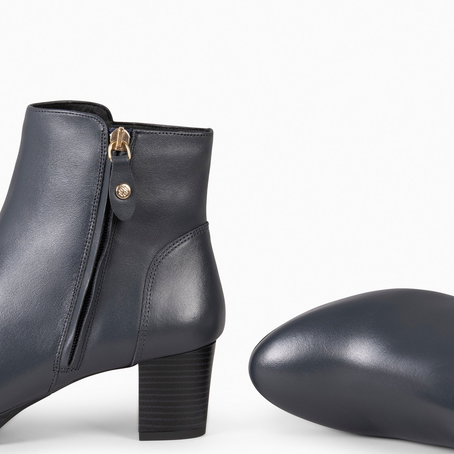 ALSACIA – NAVY Booties with heel