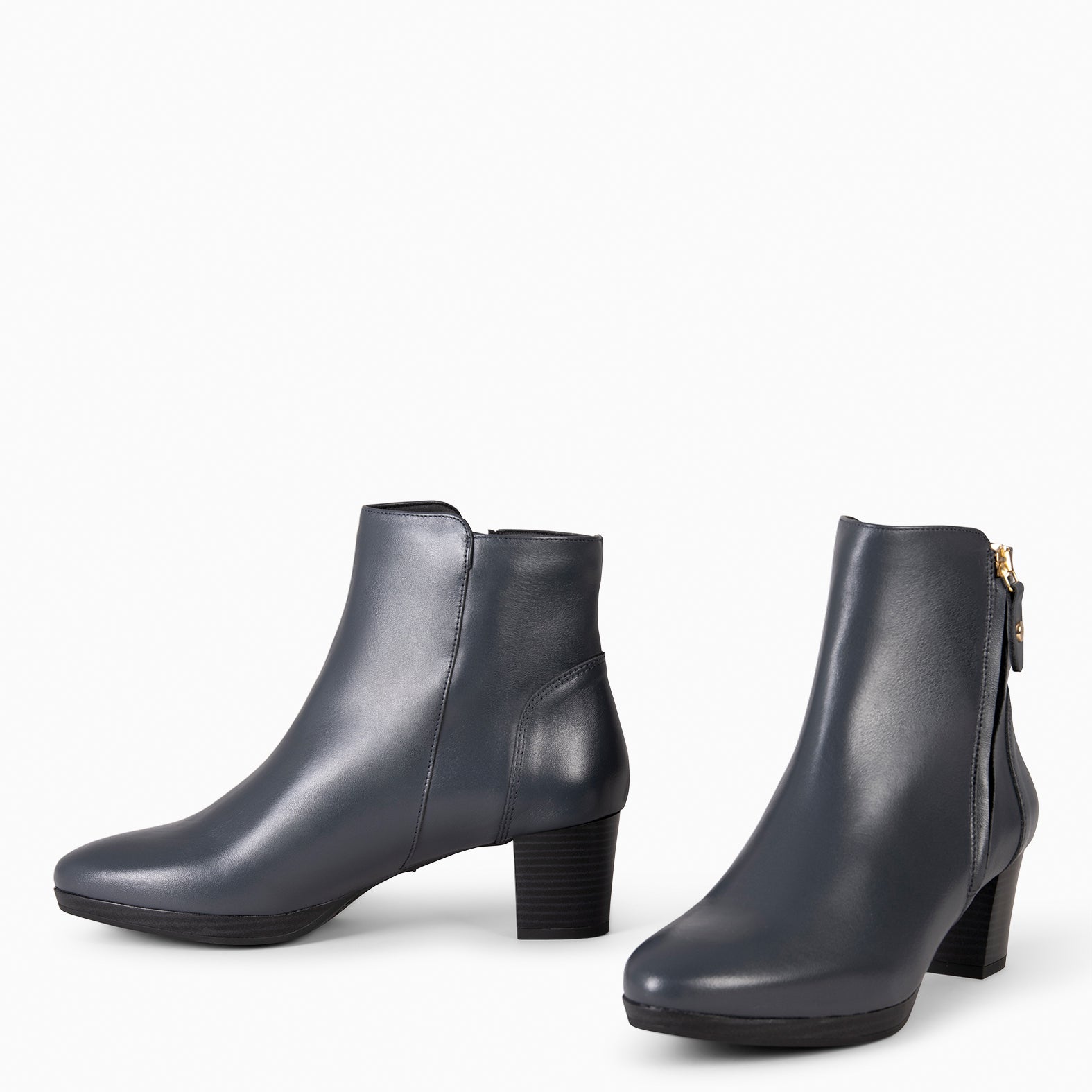 ALSACIA – NAVY Booties with heel