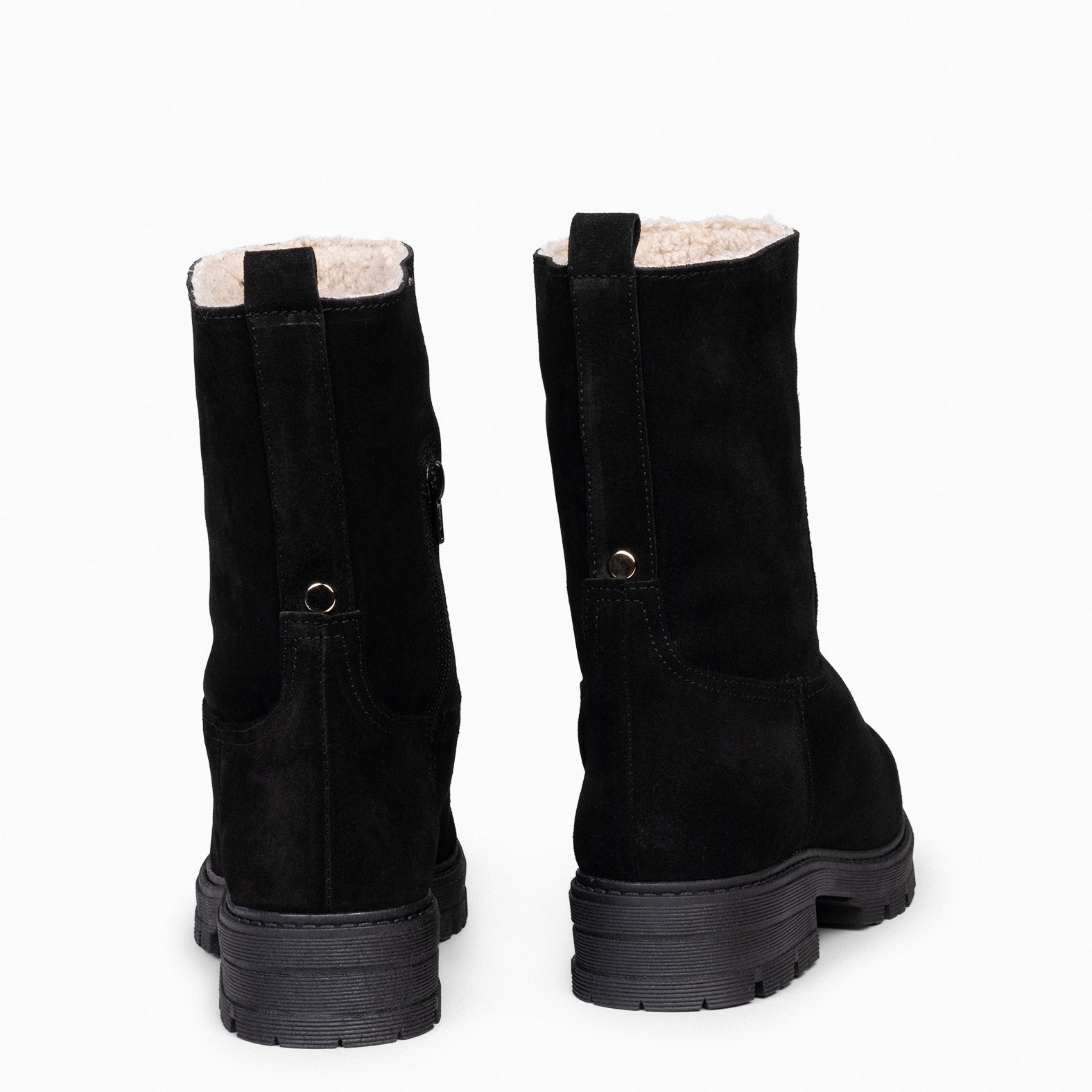 Bottines noires clearance fourrees