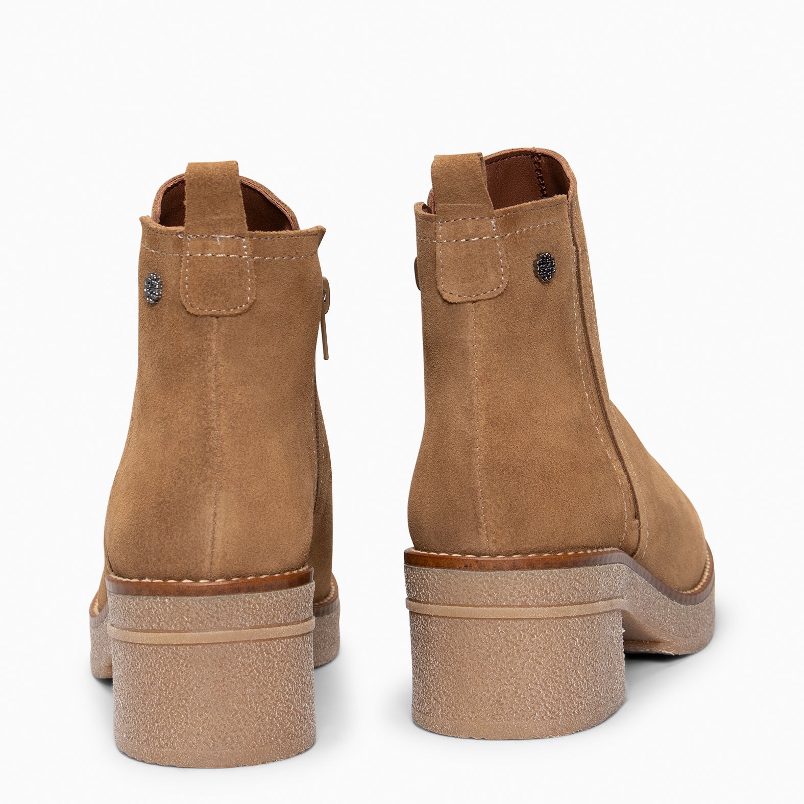 SWING - Botines casual de ante hidrófugo MARRÓN