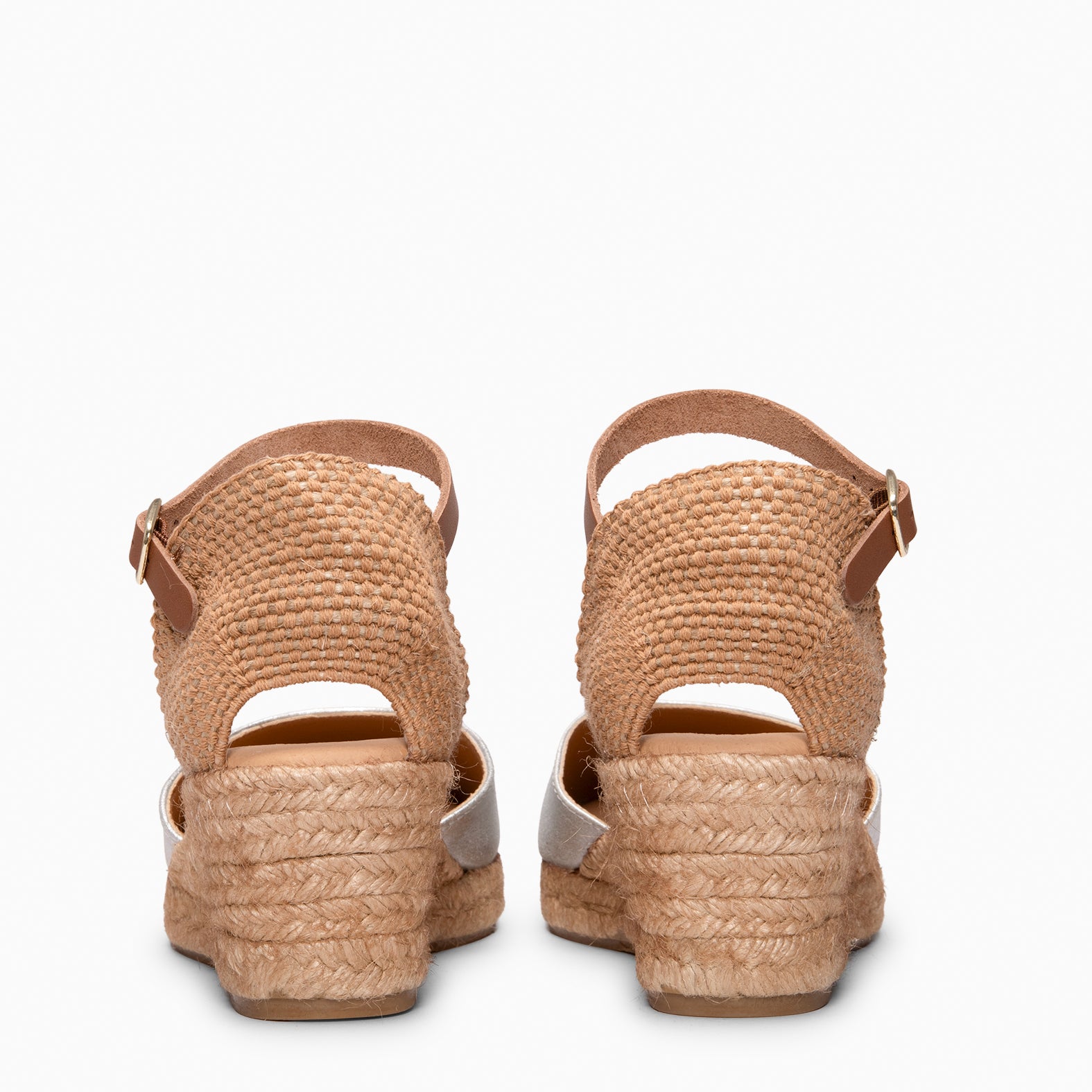 ALTEA - Espadrilles à talon compensé GRIS
