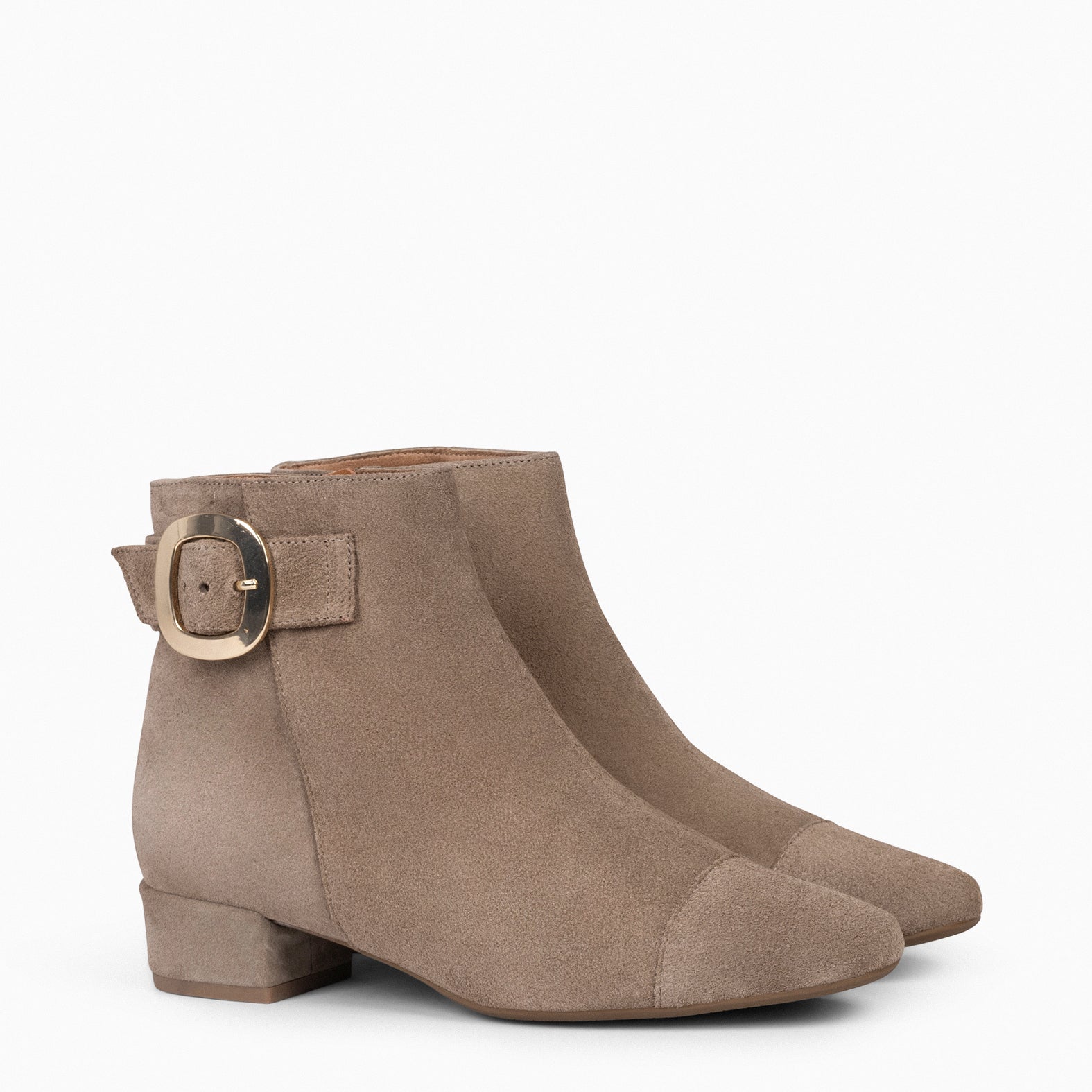 NAPLES - TAUPE Women booties with buckle