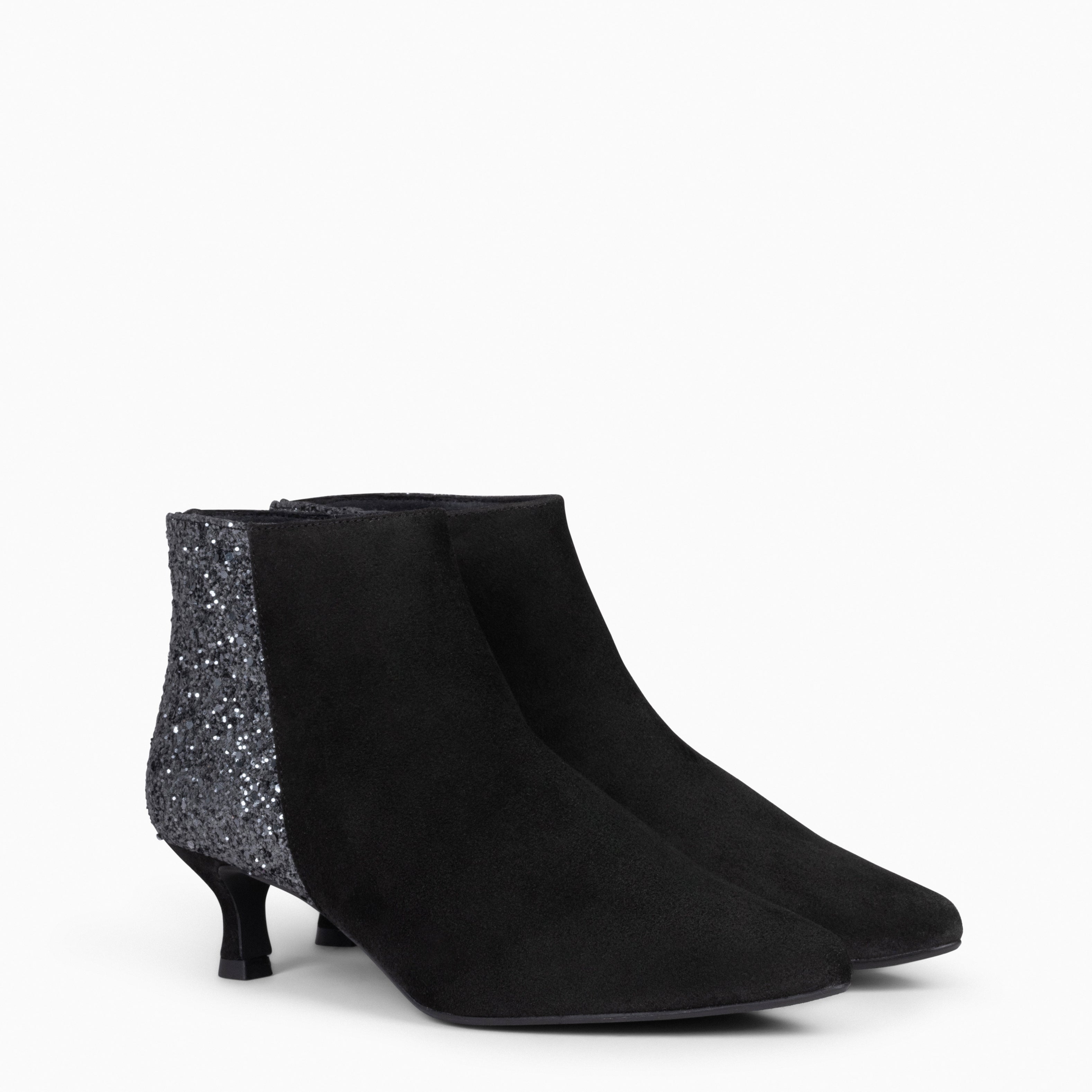 Dunnes Stores | Black Outside Zip Low Heel Ankle Boot