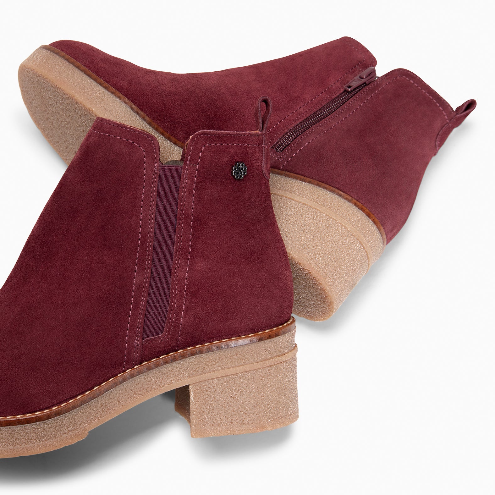 SWING - Botines casual de ante hidrófugo BURDEOS