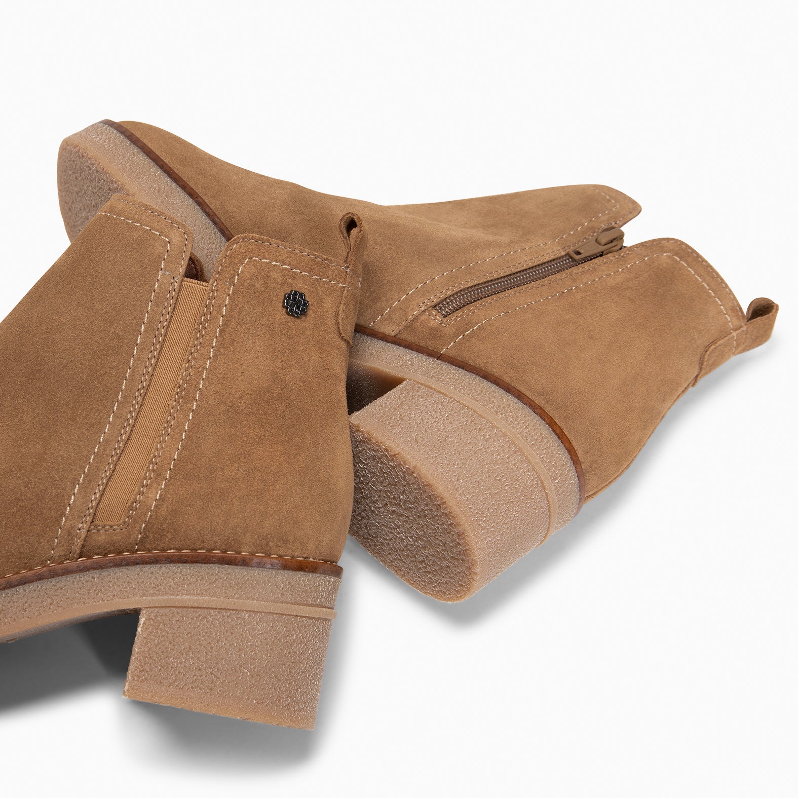 SWING - Botines casual de ante hidrófugo MARRÓN